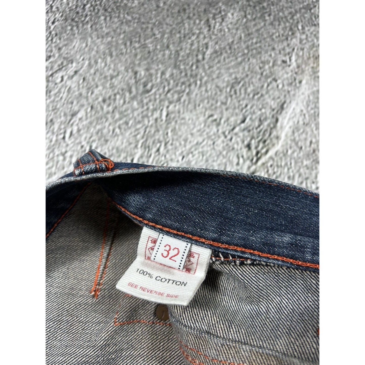 Evisu jeans vintage inside out selvedge white red