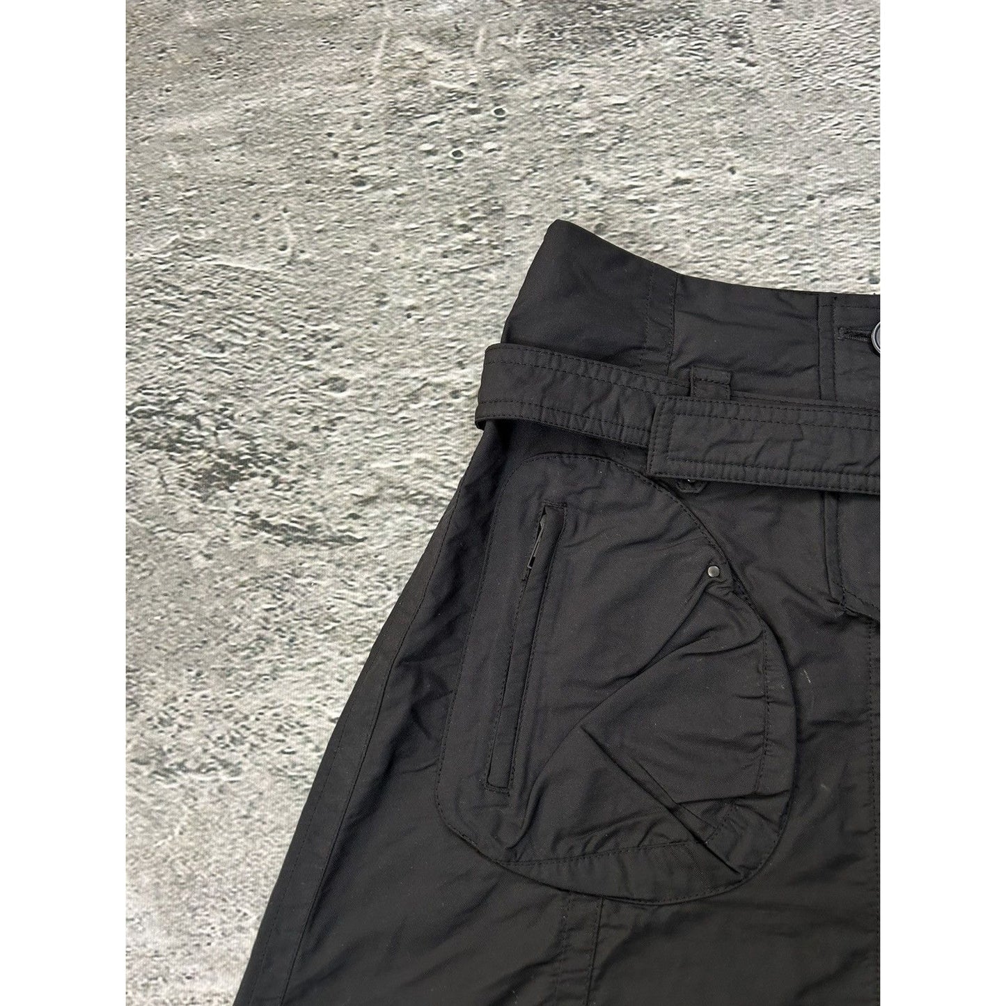 Japanese IKKS black skirt cargo multi pocket