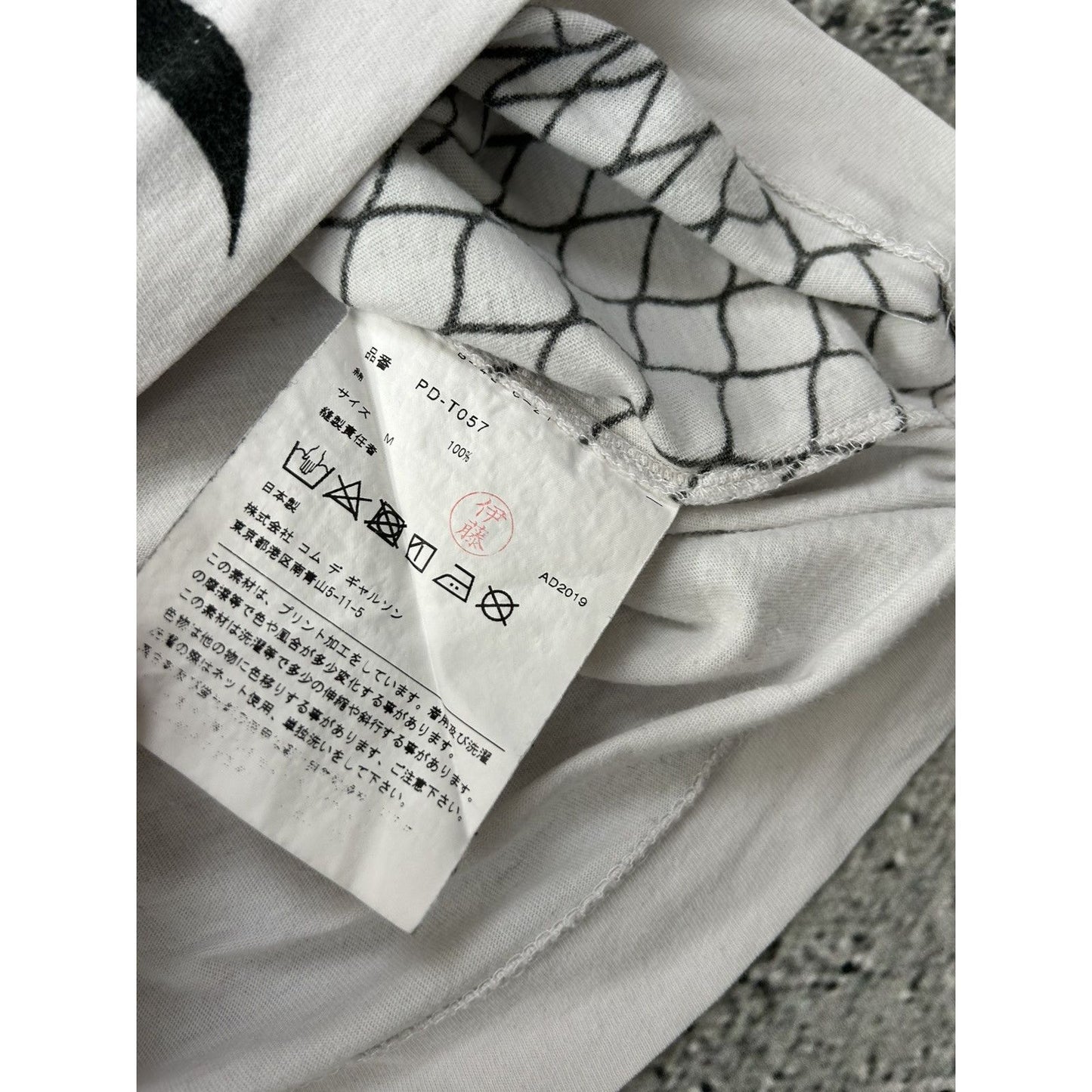 Comme Des Garcons T-shirt Gothic AW2019 MIKITYPE graphic tee