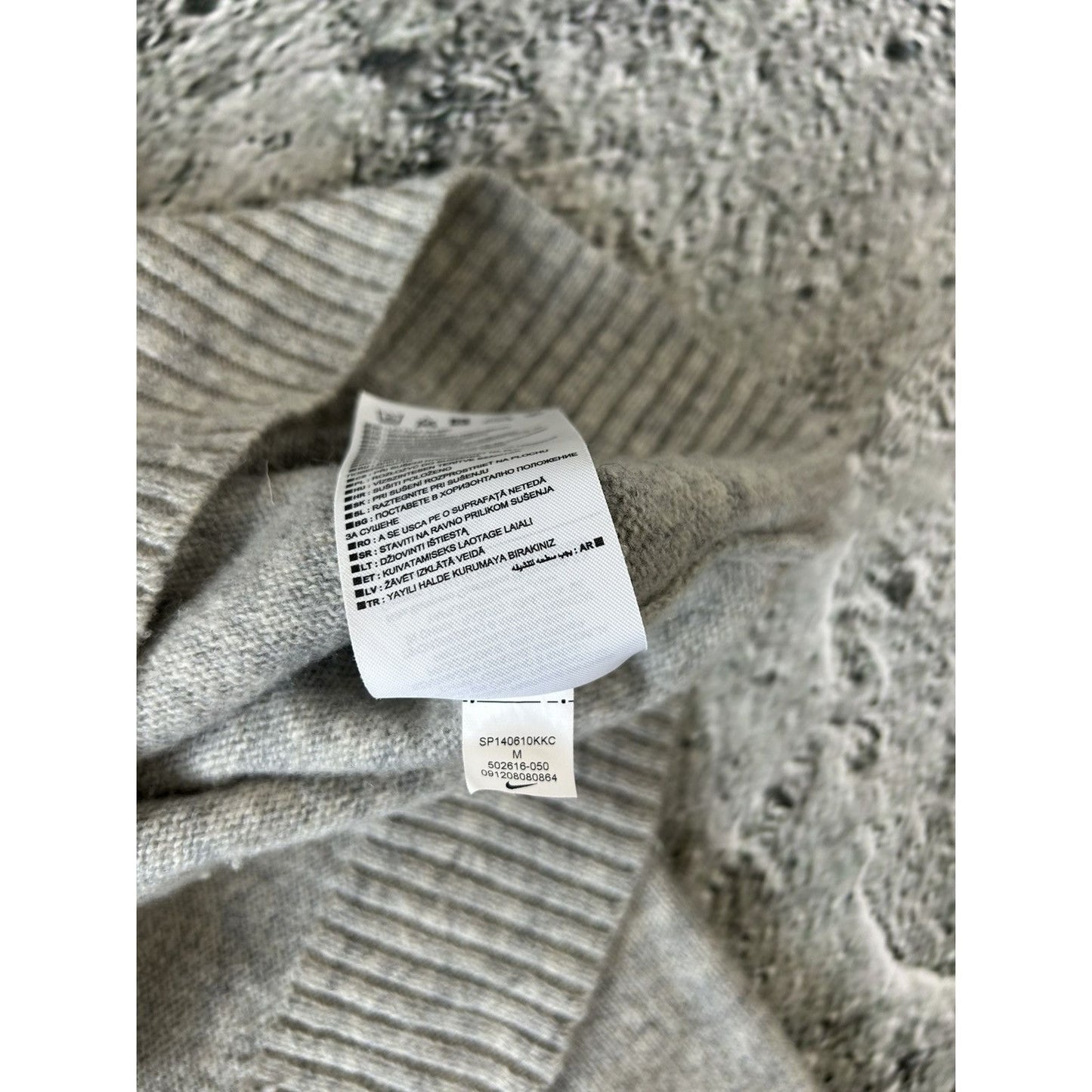 Nike sweater vintage lambswool grey golf knit