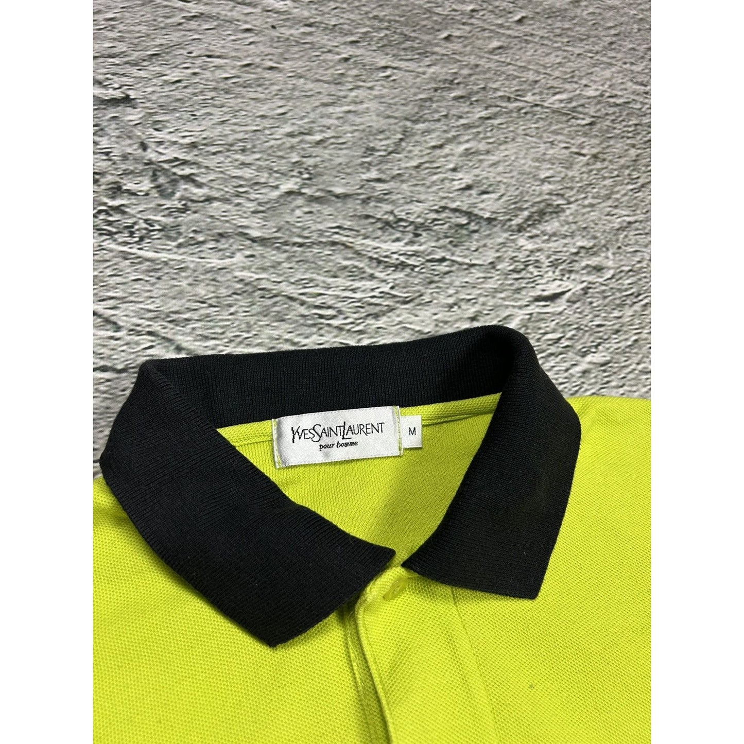YSL Yves Saint Laurent polo vintage big logo spell out shirt