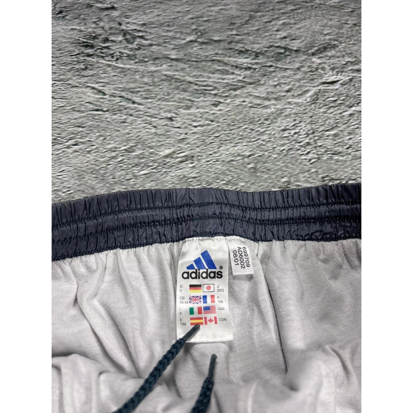 Adidas track suit grey white pants windbreaker vintage