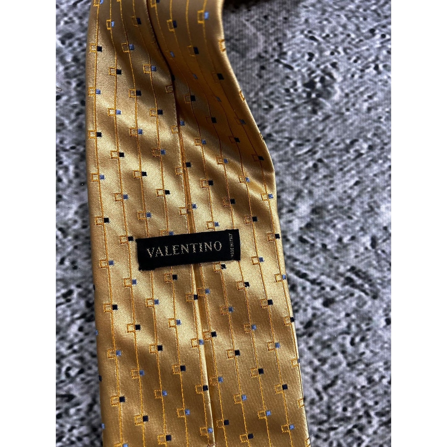 Valentino silk tie yellow