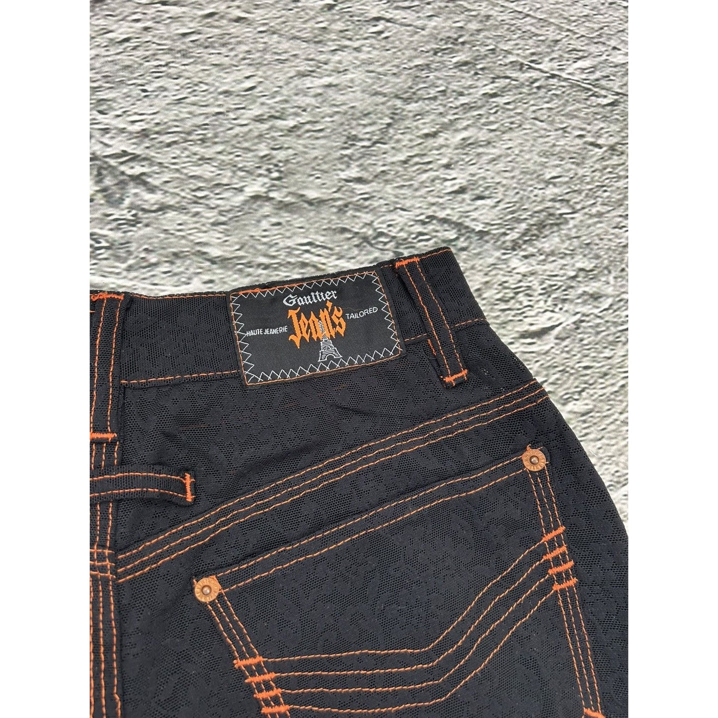Jean Paul Gaultier Mesh Pants floral black