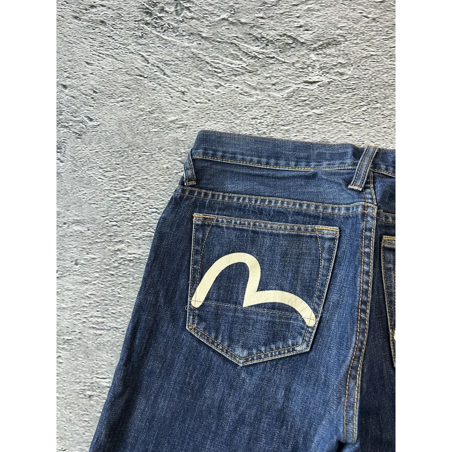 Evisu jeans vintage seagull logo denim pants blue Genes