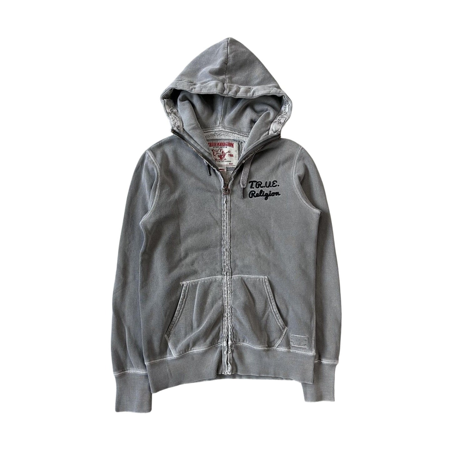 True Religion zip hoodie big logo vintage big logo Y2K
