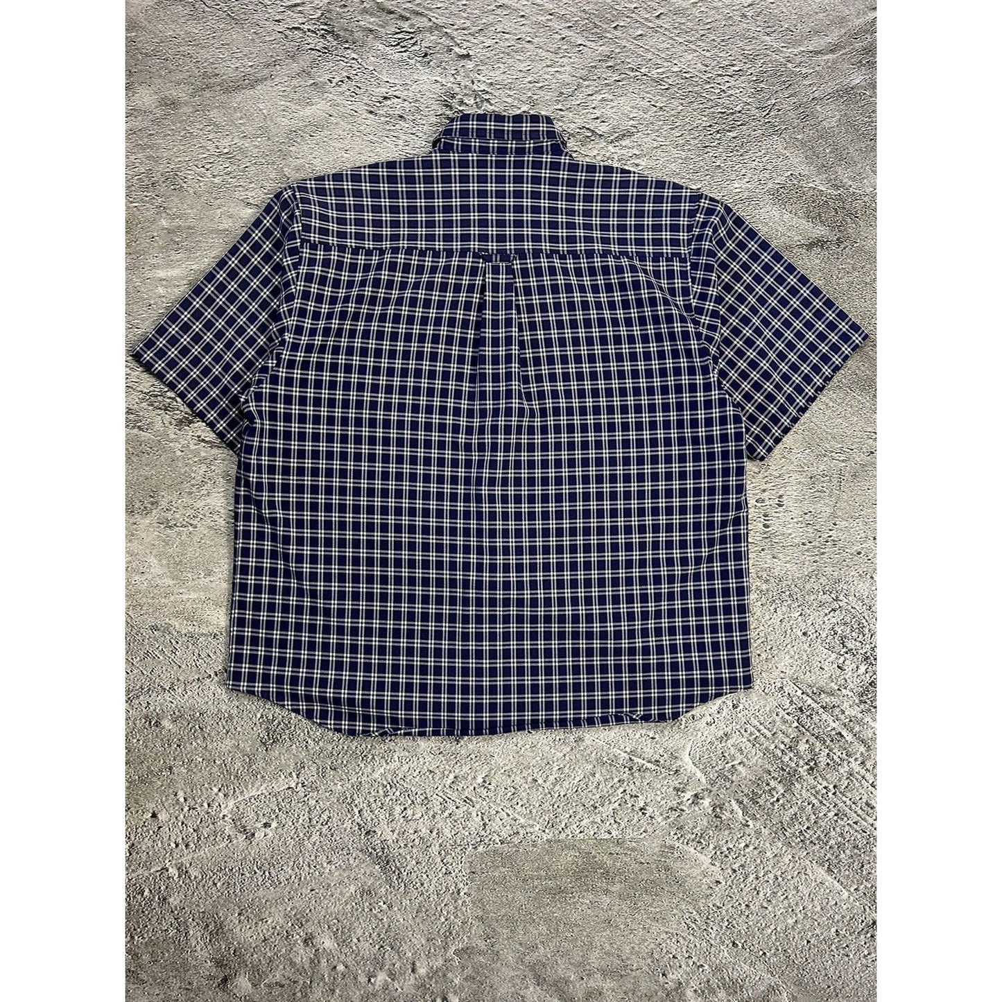 Southpole Vintage Y2K shirt button up blue checkered