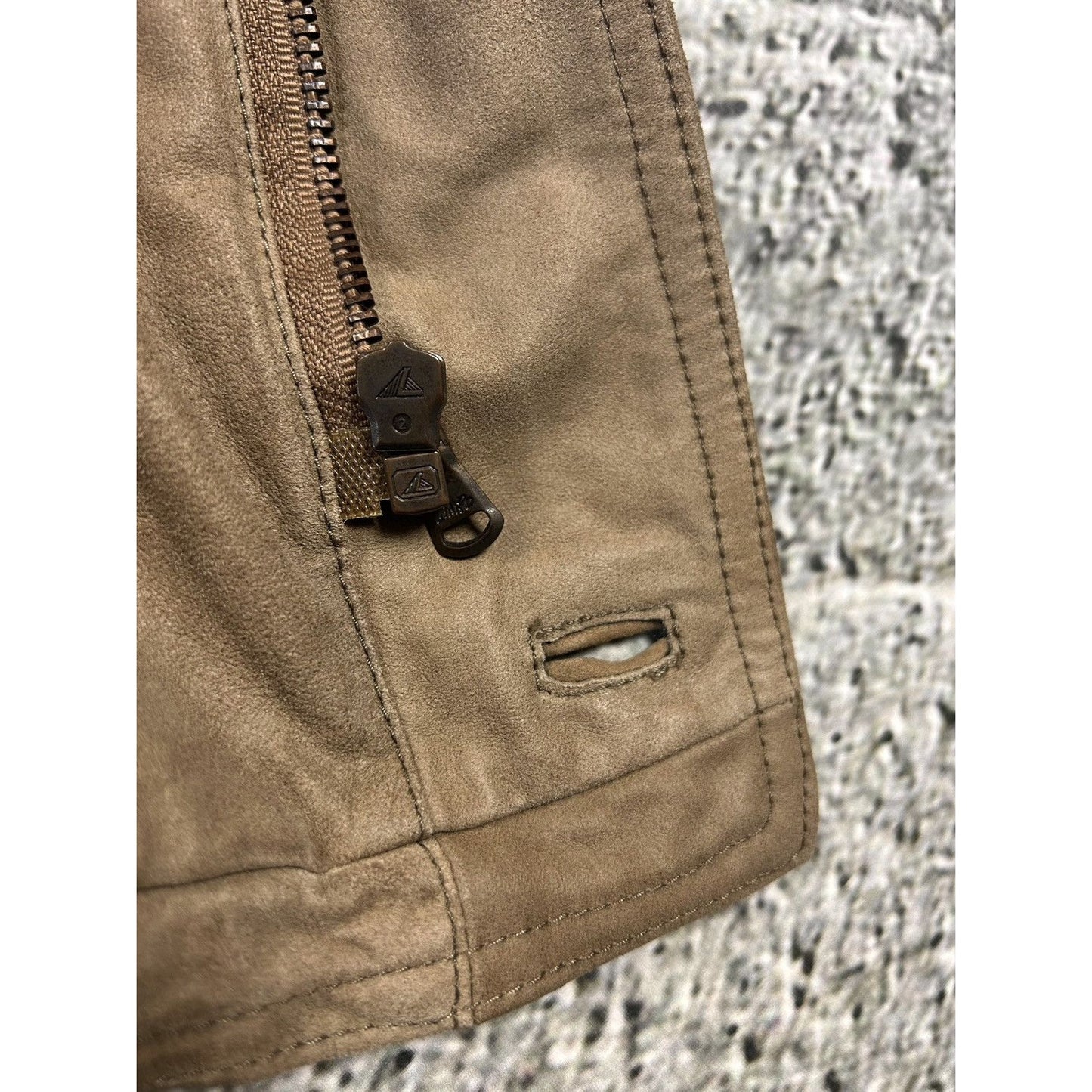Yves Saint Laurent coat vintage brown lamb leather viscose