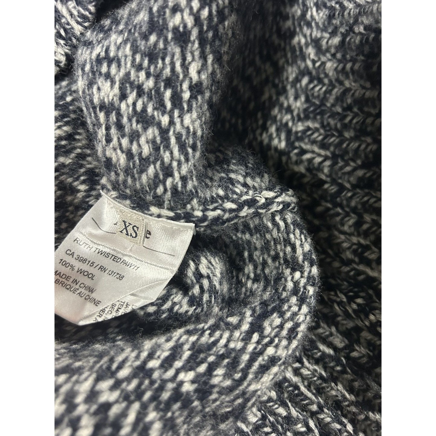 Acne sweater Ruth Twister Paw11 black grey knit