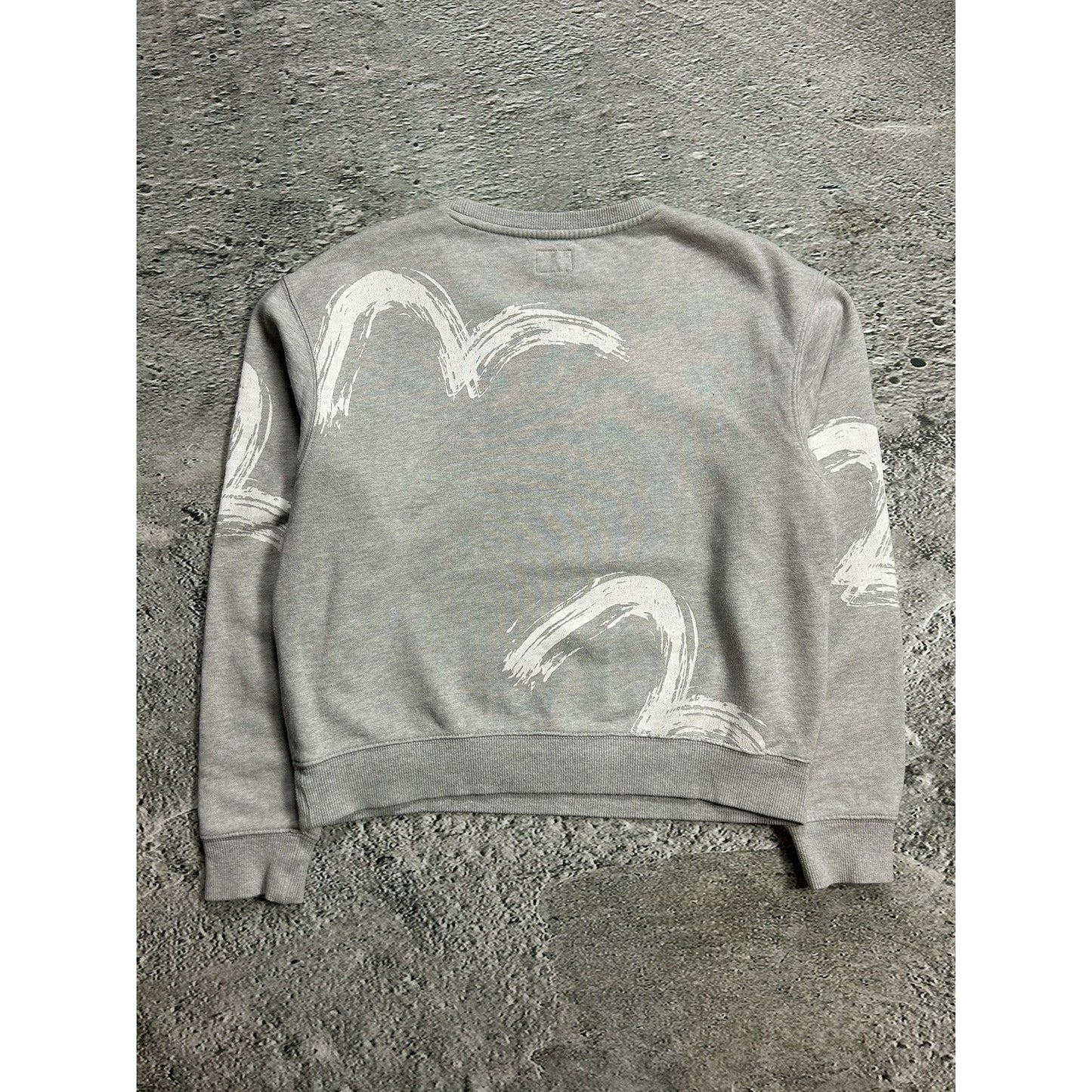 Evisu sweatshirt multilogo seagull vintage grey Y2K
