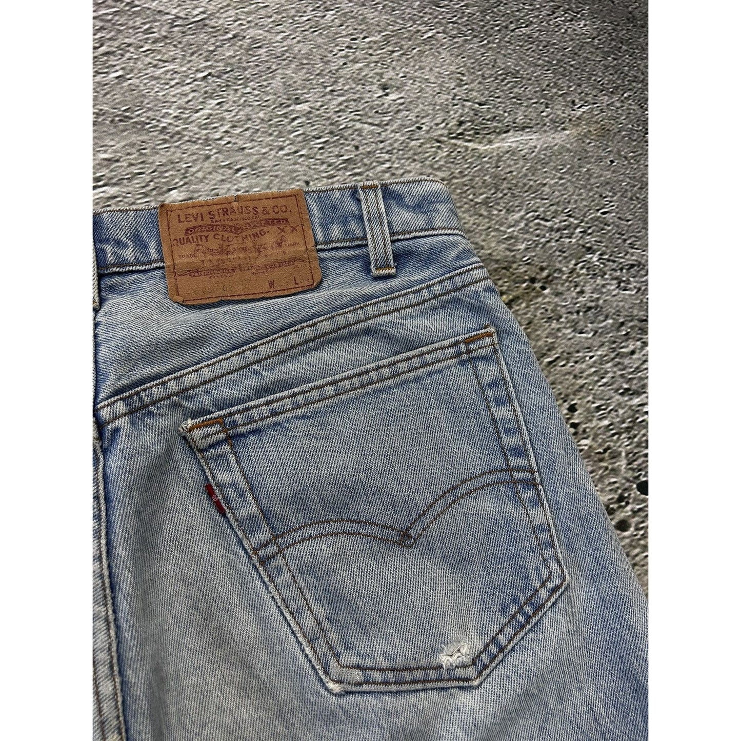 Levi’s vintage denim shorts baby blue jorts 505 made in USA