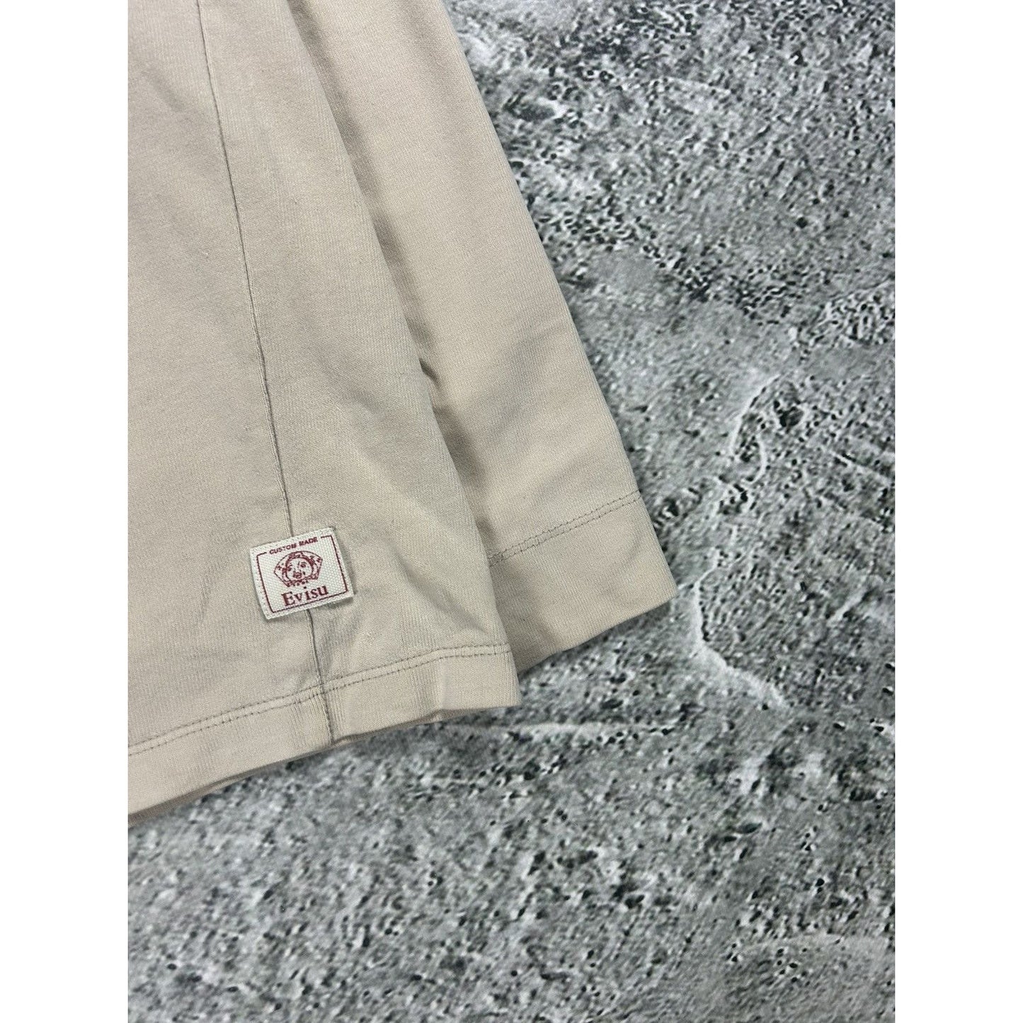 Evisu longsleeve big logo seagull beige white vintage