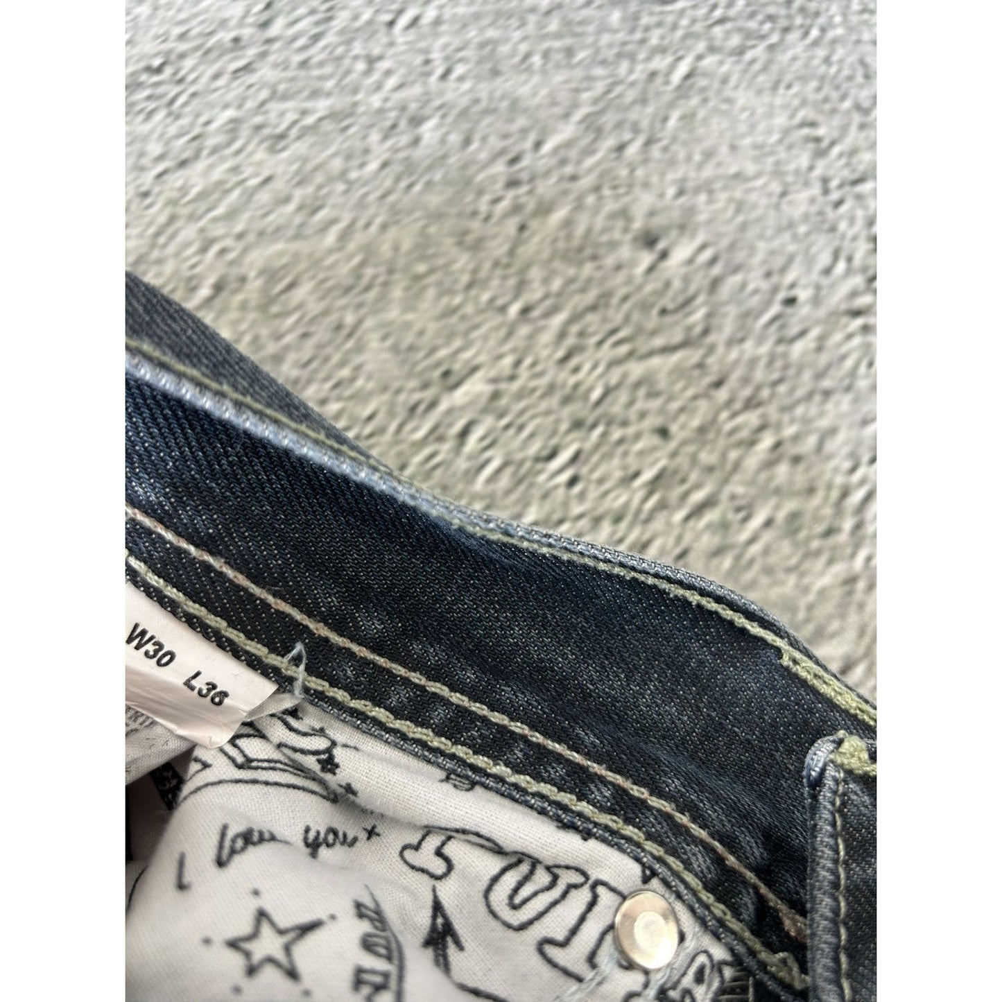 Evisu x Puma vintage navy jeans mint seagulls