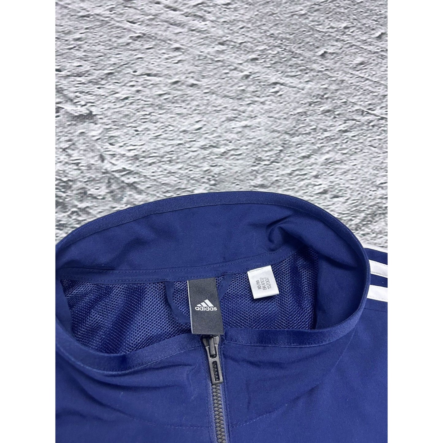 Adidas track suit vintage navy blue nylon track pants drill