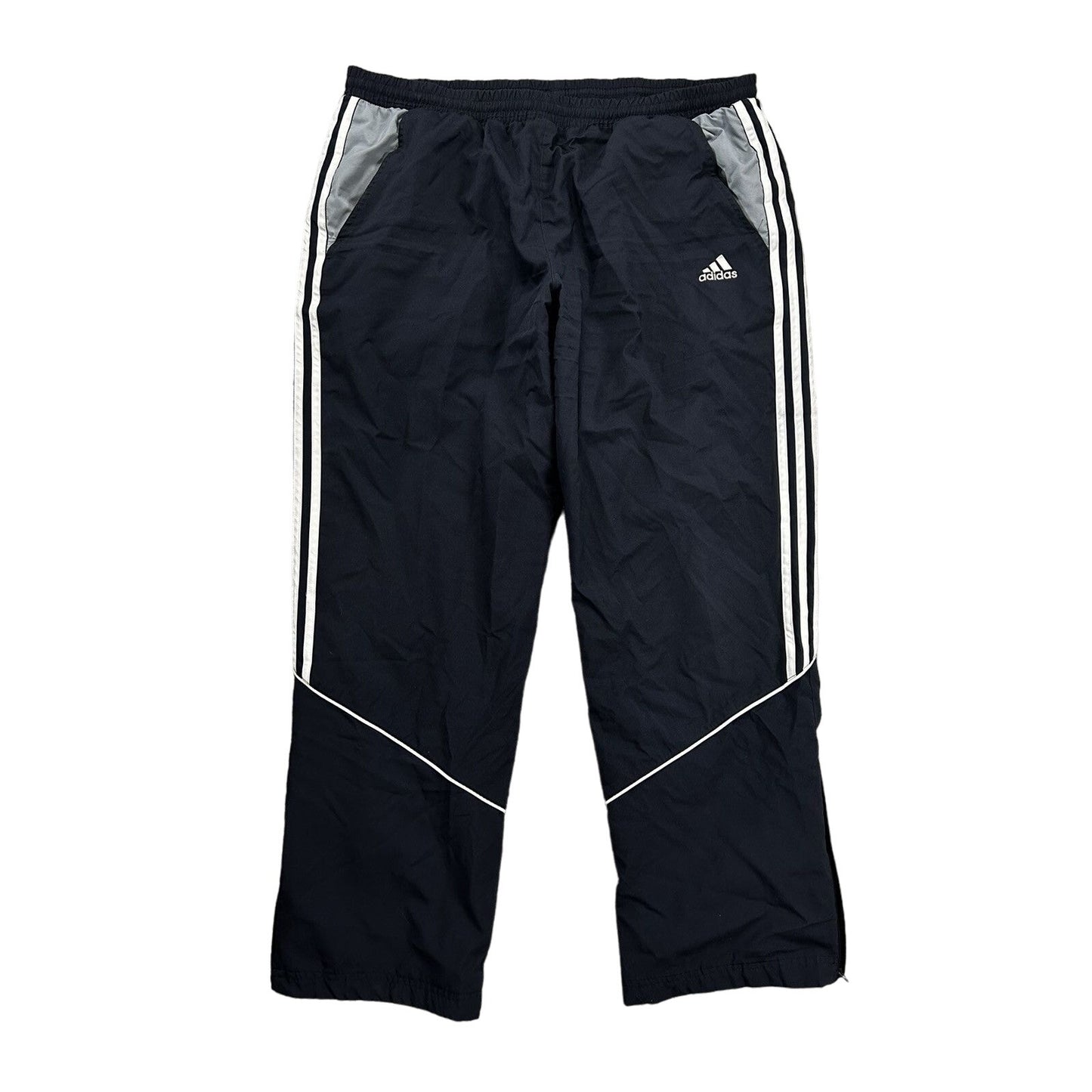 Adidas vintage navy nylon track pants baggy small logo 2000s