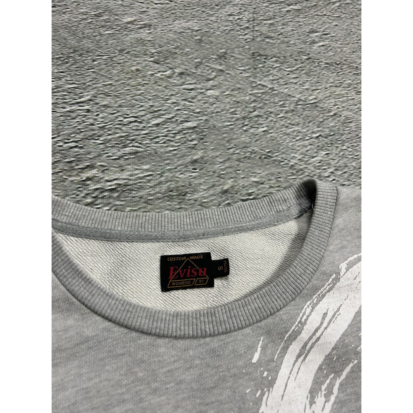 Evisu sweatshirt multilogo seagull vintage grey Y2K