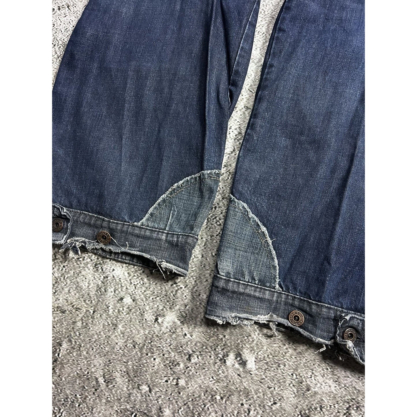 G Star Raw navy baggy jeans vintage bootcut flared reworked