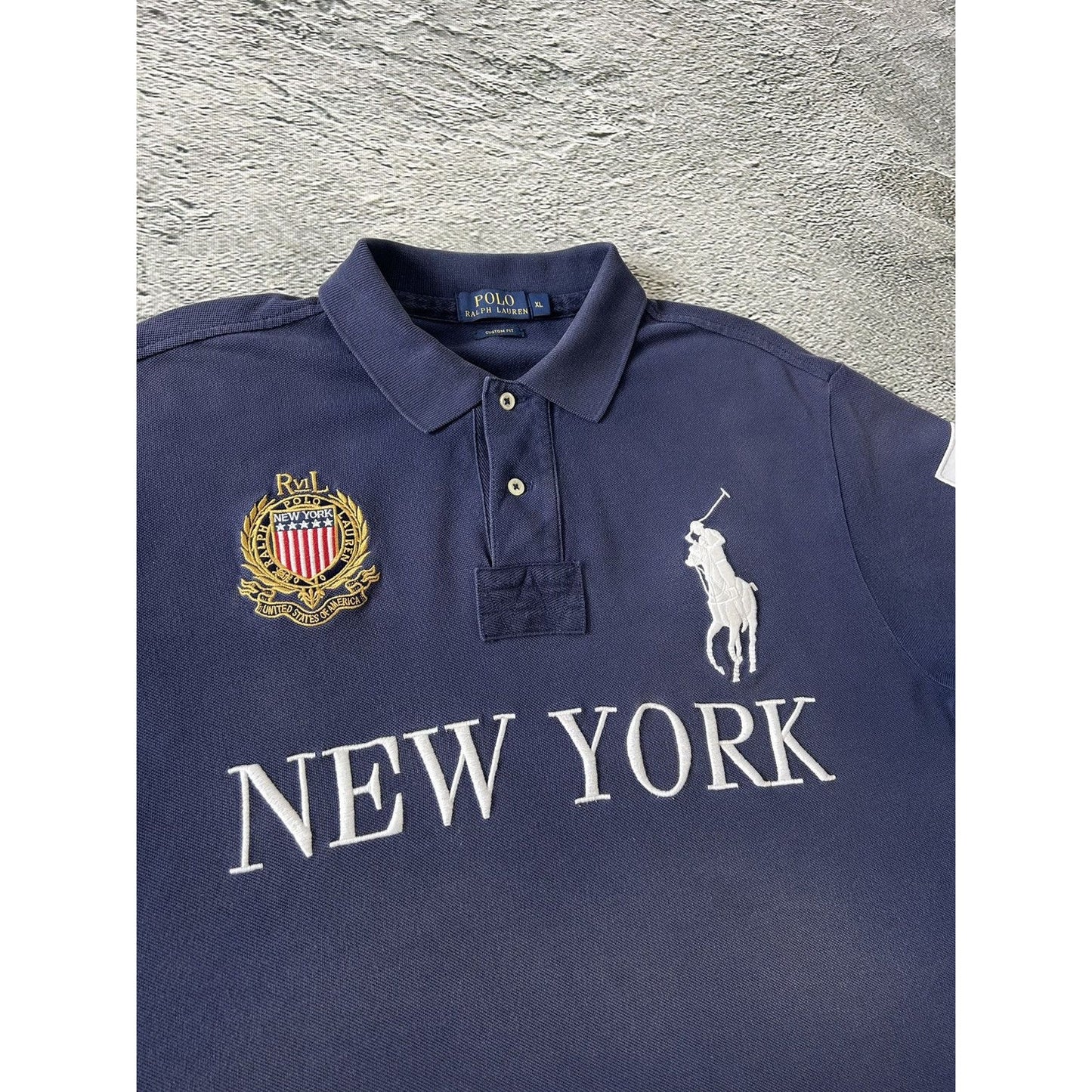 Chief Keef Polo Ralph Lauren New York navy blue Polo T-shirt