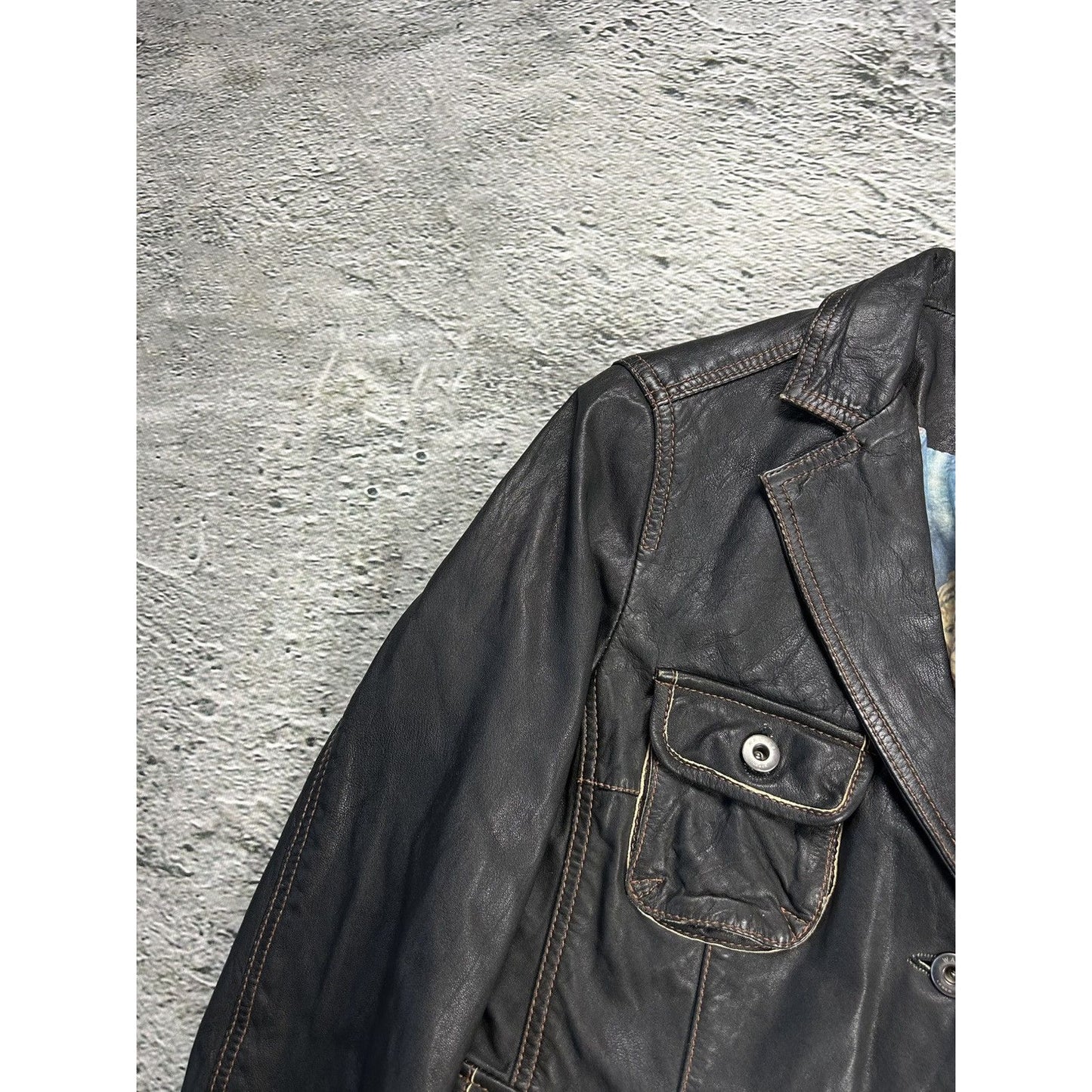 Vintage Leather Jacket Avant Garde Walter Leder Y2K