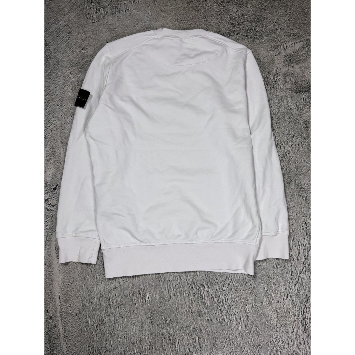 Stone island sweatshirt white with badge