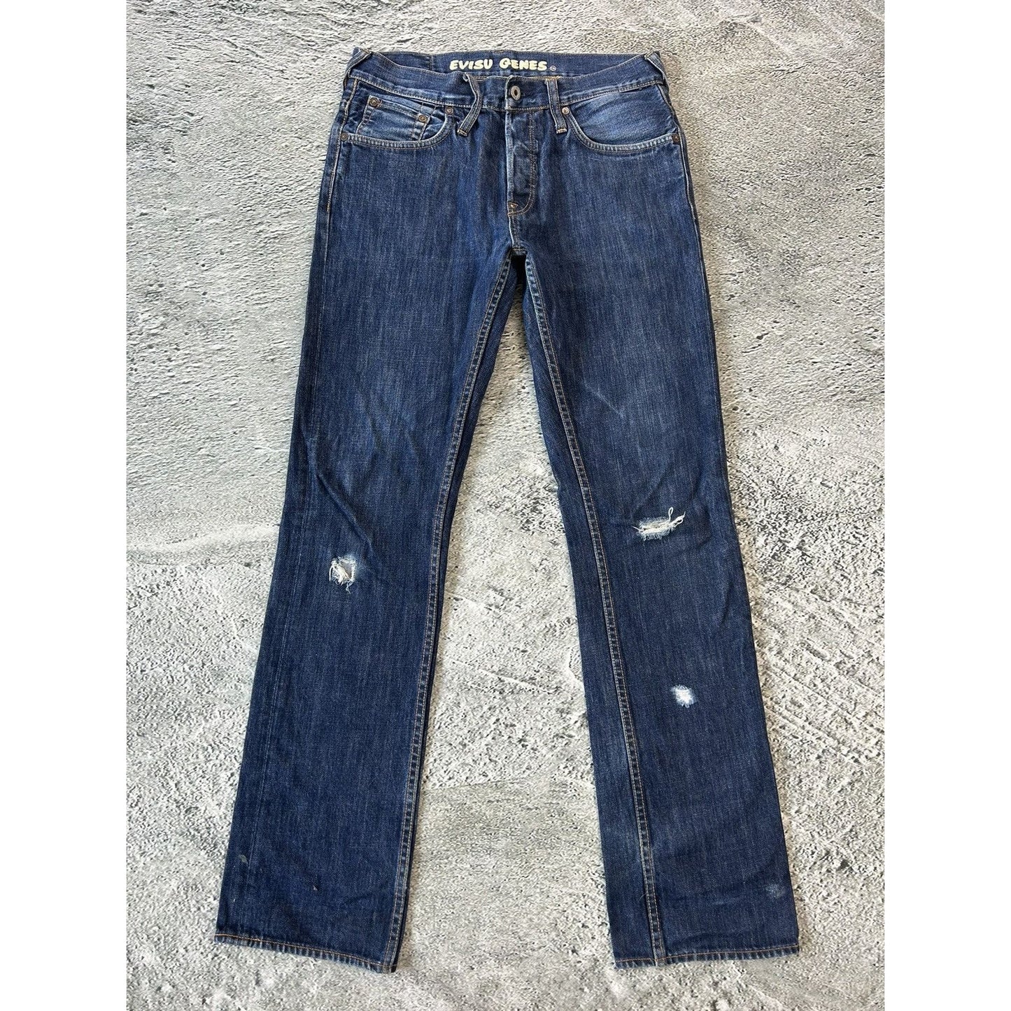 Evisu jeans vintage seagull logo denim pants blue Genes