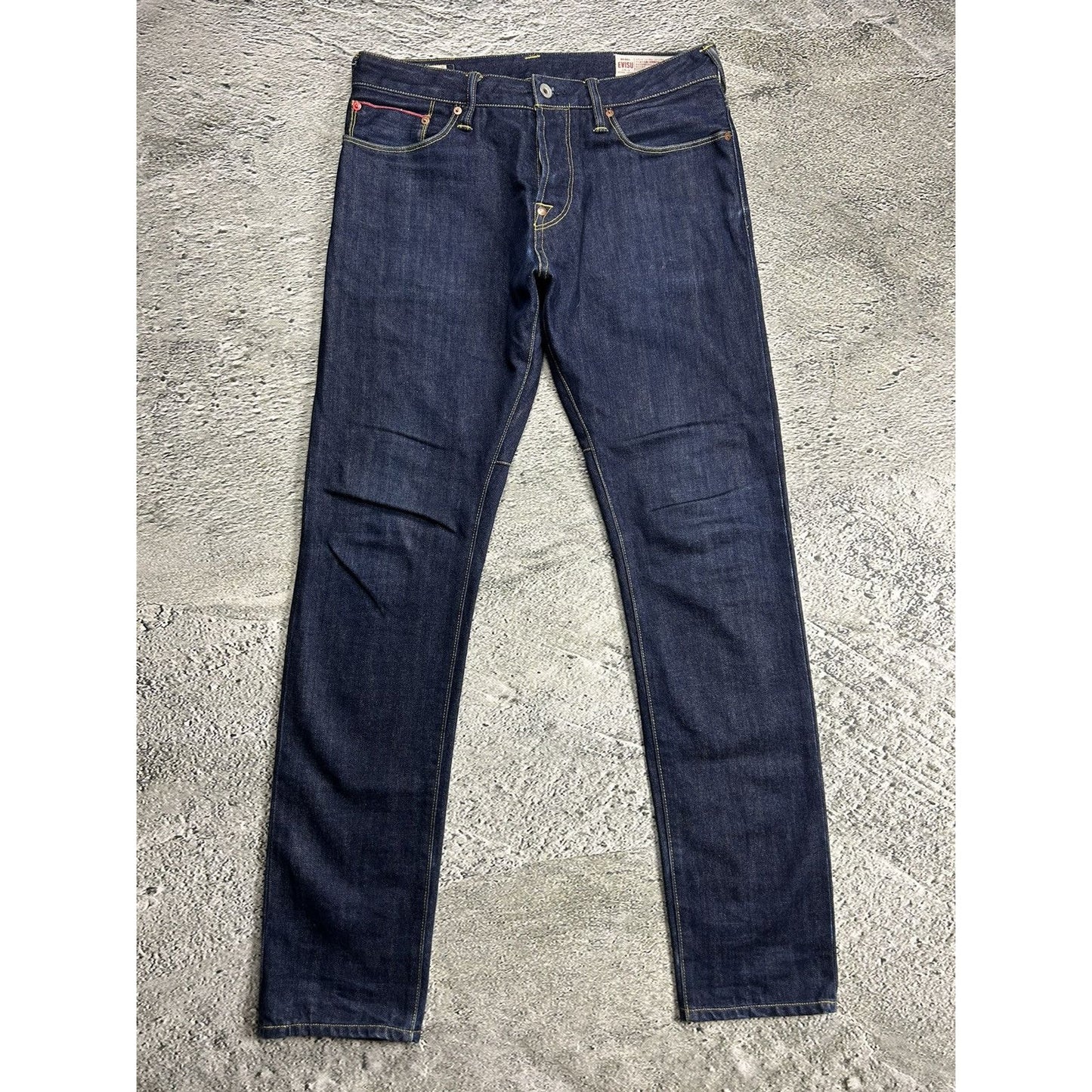 Evisu jeans daicock big logo white selvedge denim Japanese