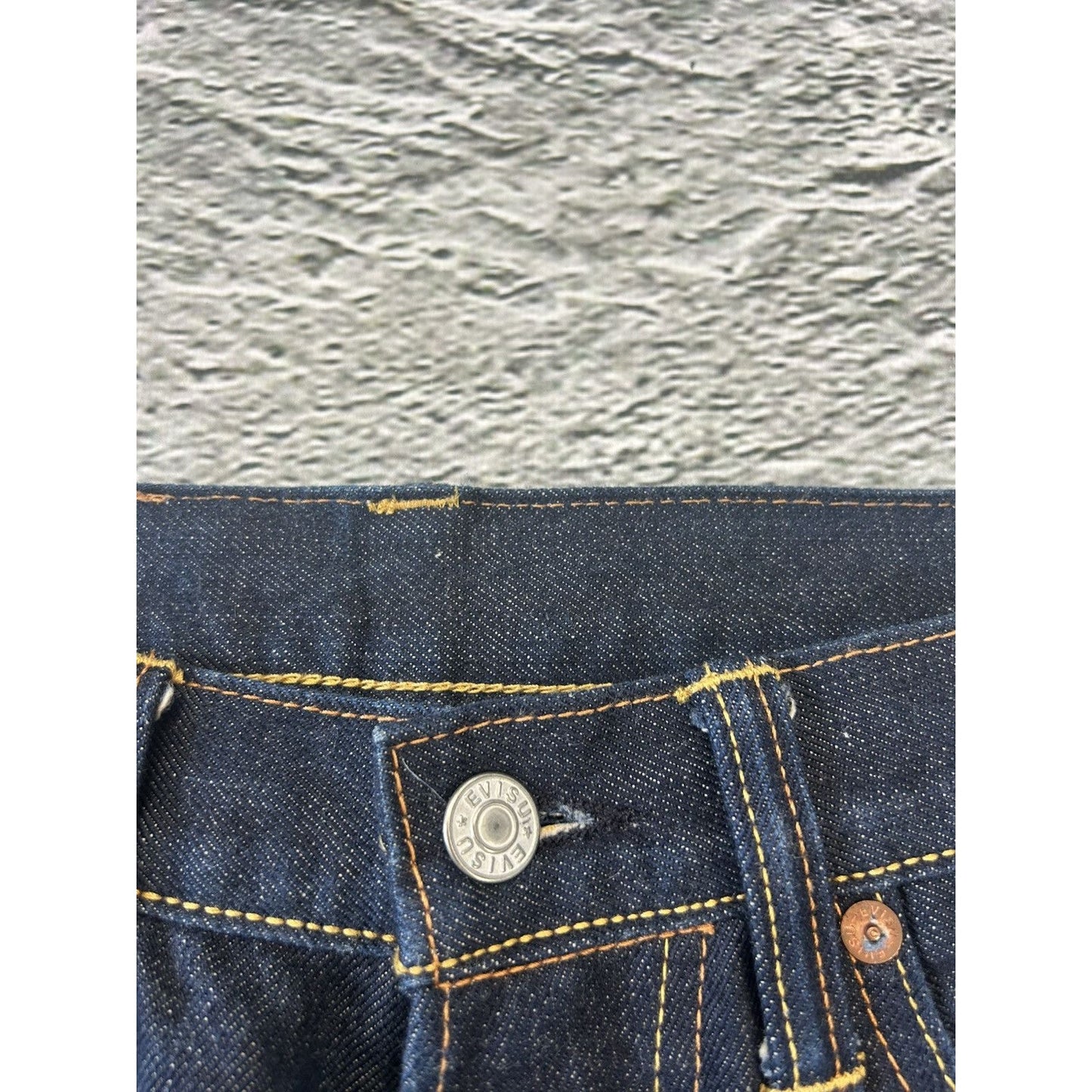 Evisu multipocket jeans front logo rare sample black