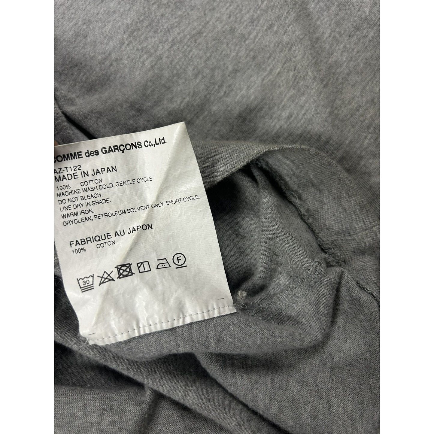 Comme Des Garcons longsleeve play heart gray black
