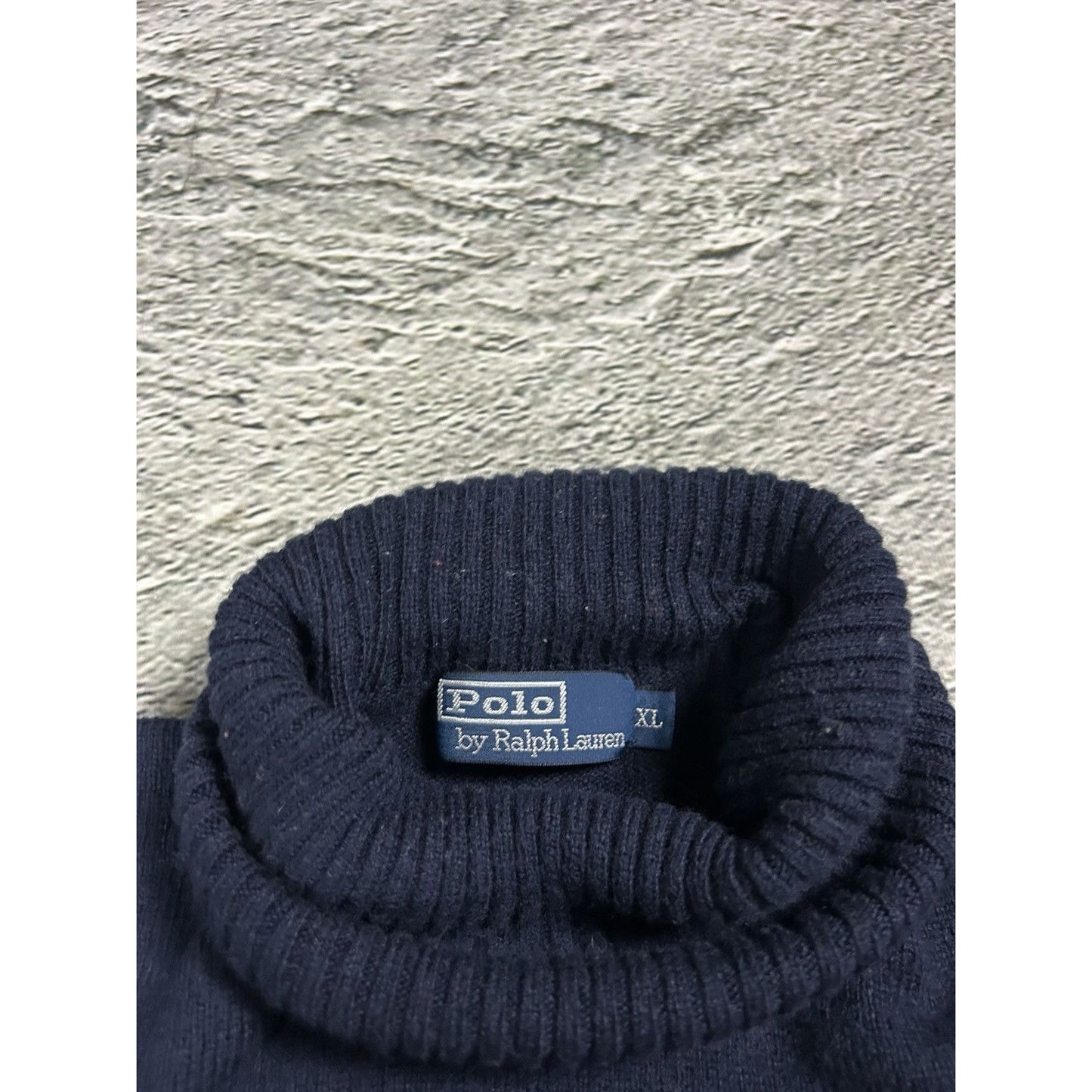Polo Ralph Lauren vintage sweater turtleneck lambswool navy