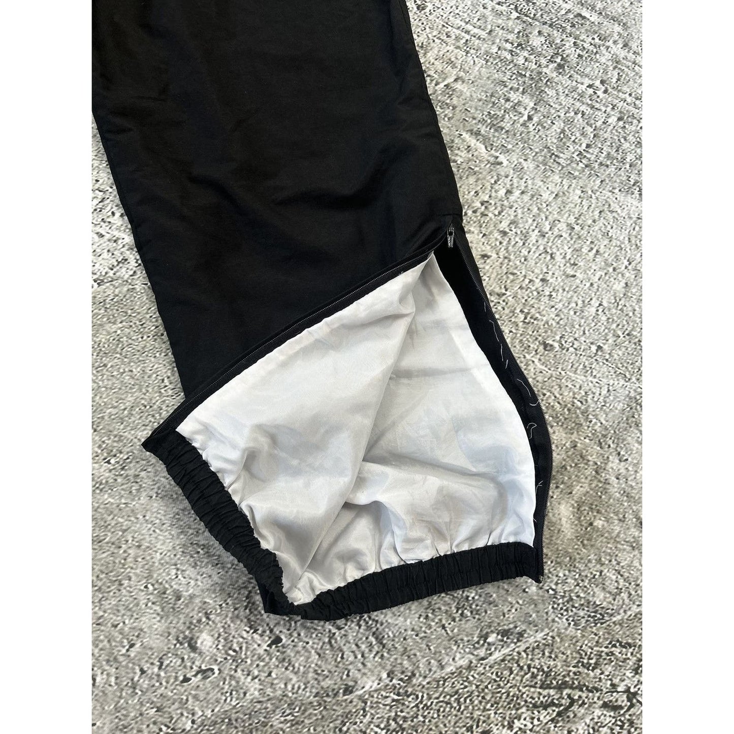 Adidas vintage black nylon track pants small logo 2000s
