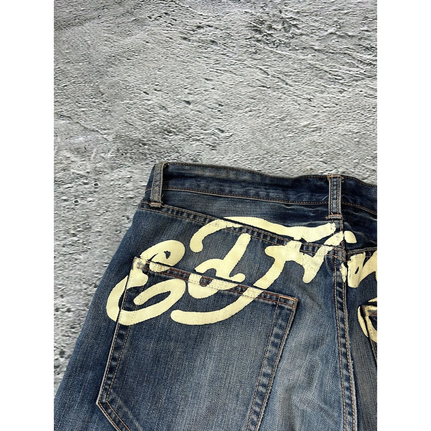 Ed Hardy Christian Audigier vintage jeans big logo pants