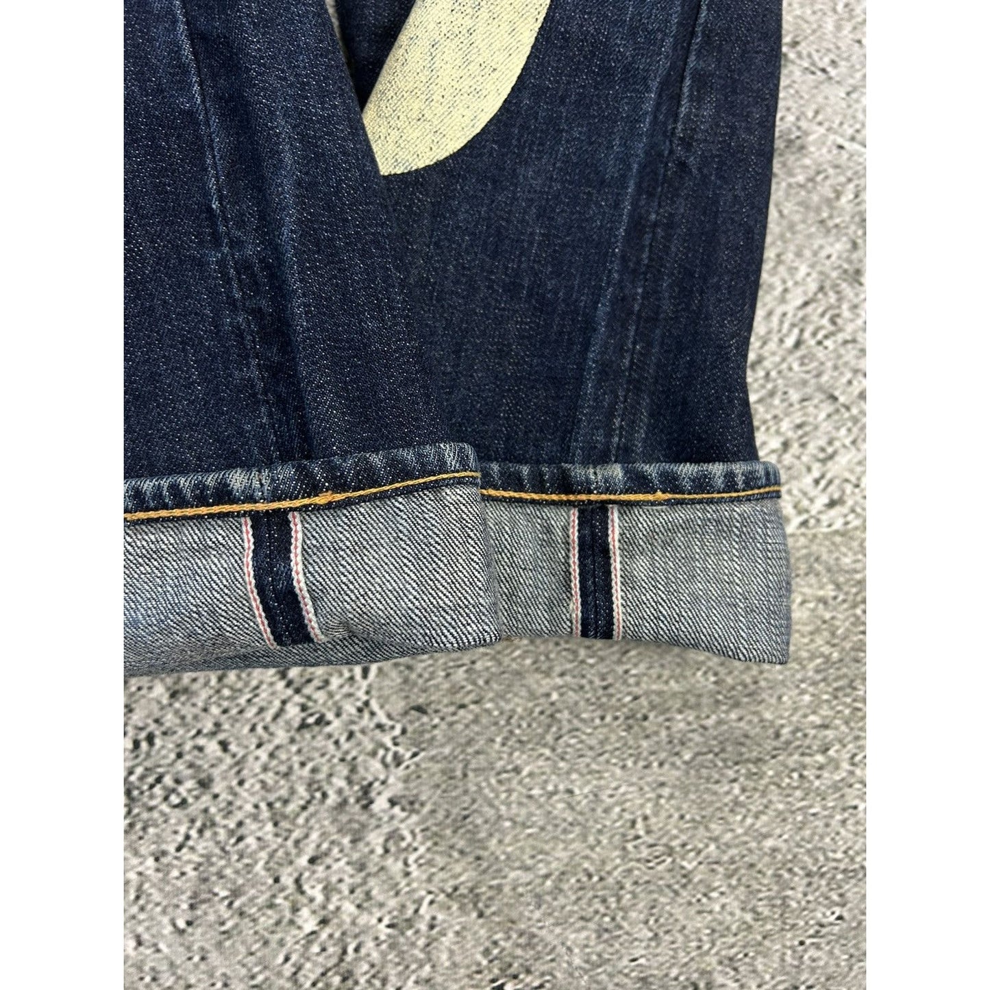 Evisu jeans daicock big logo white selvedge denim Yamane