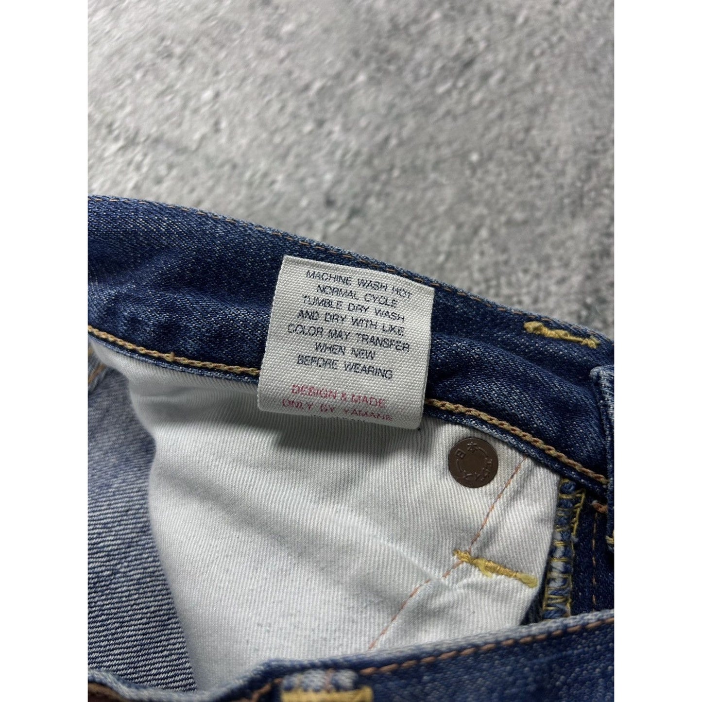Evisu Yamane jeans vintage navy white seagulls Japanese