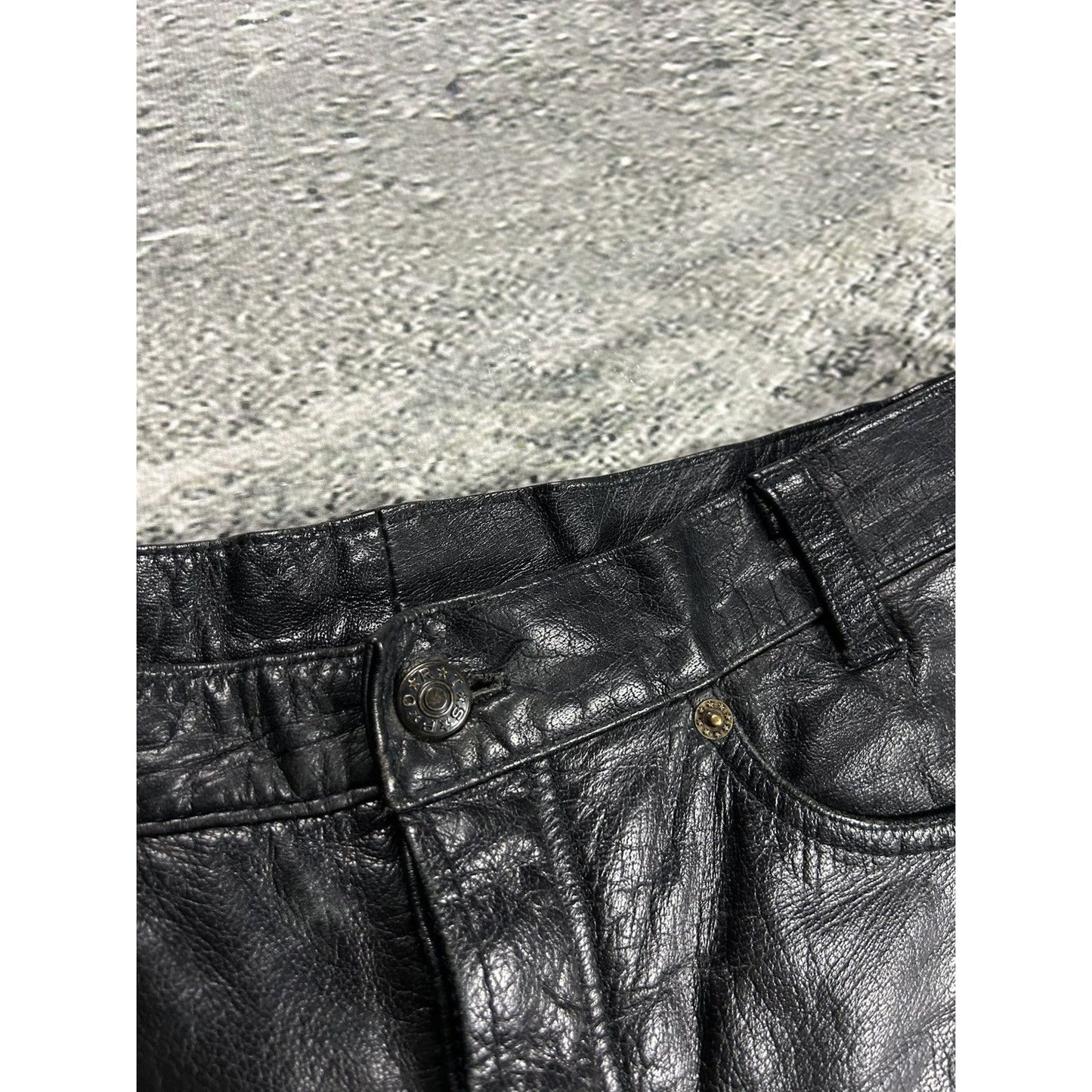 Leather pants vintage black