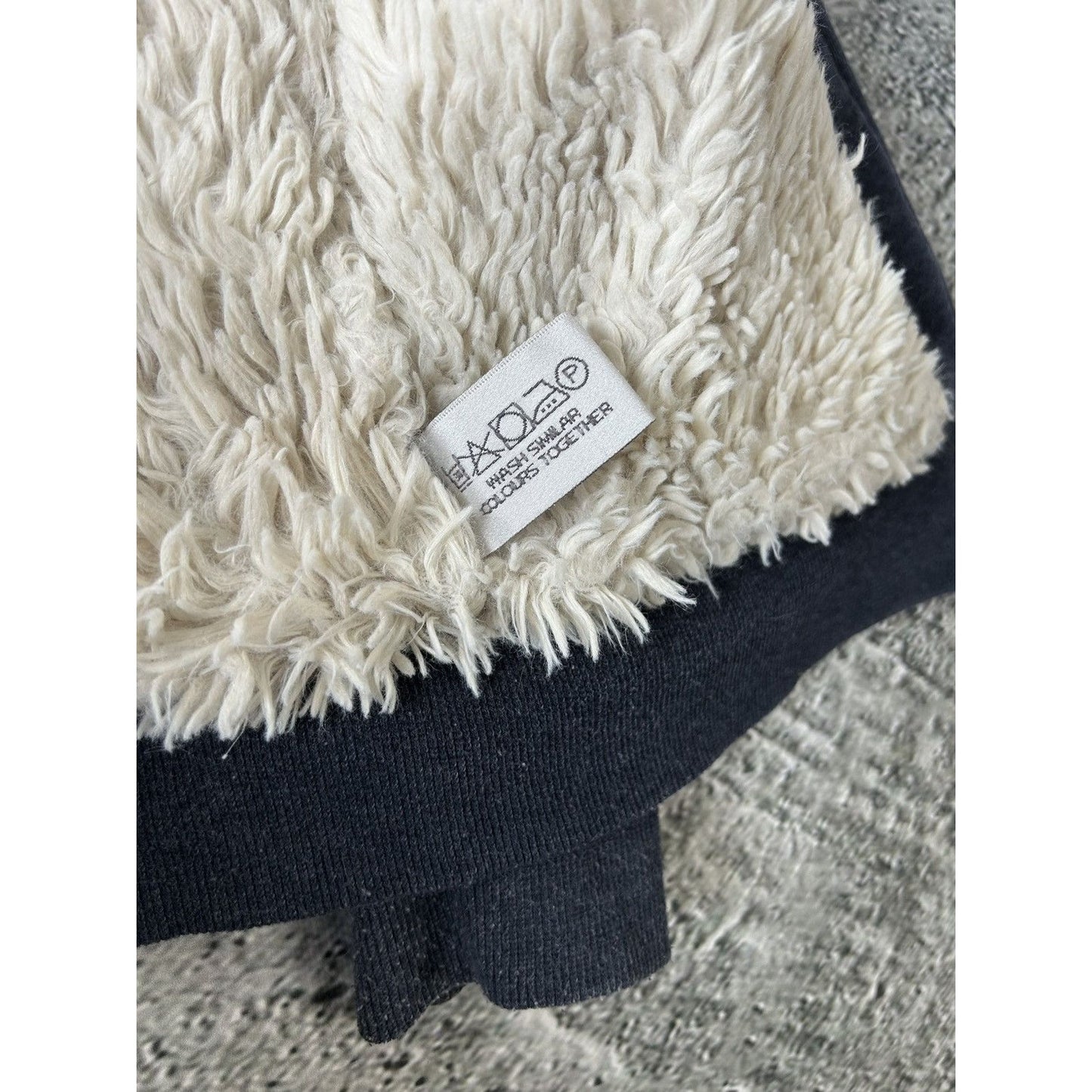 Diesel vintage zip hoodie teddy fur Y2K navy