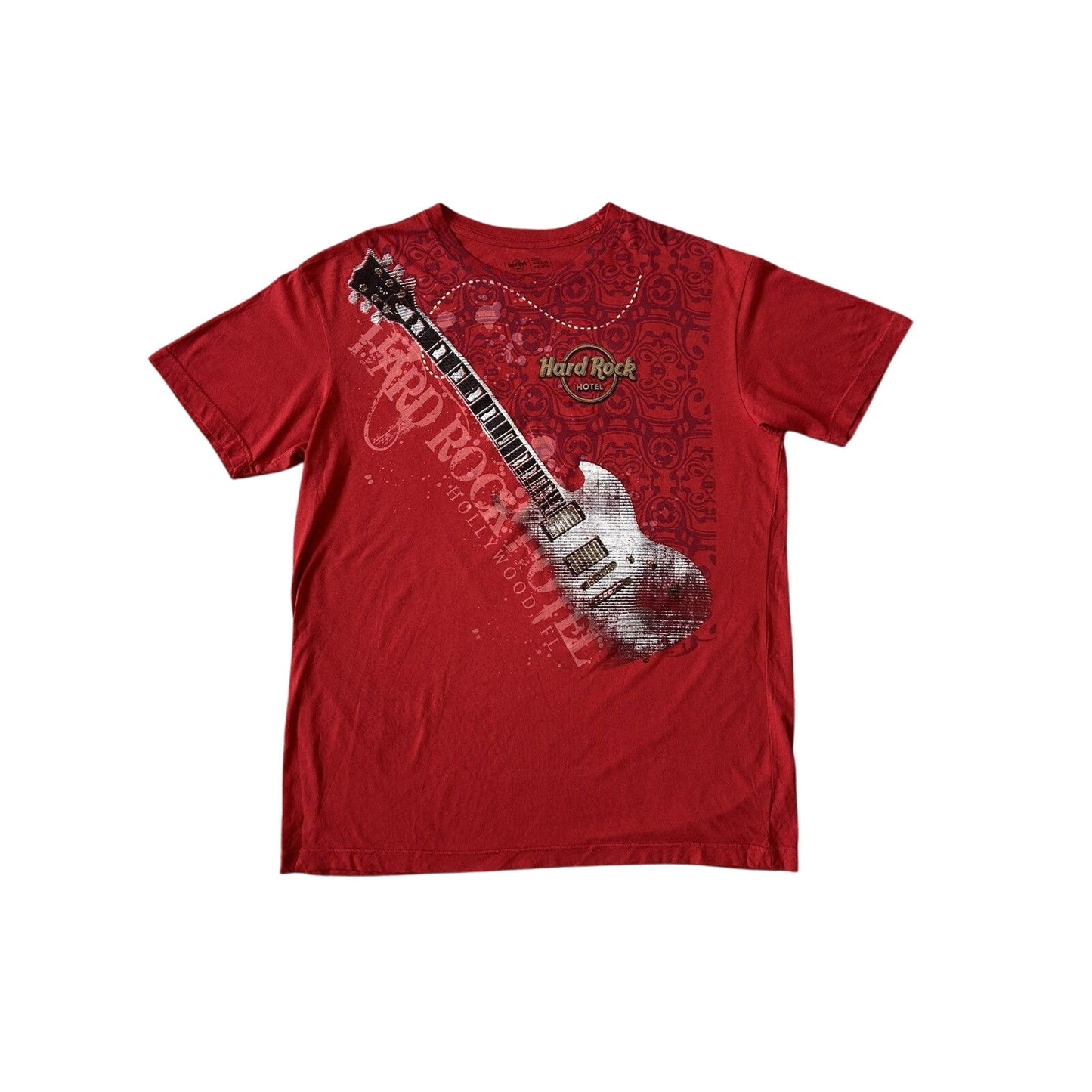 Hard Rock Cafe Hollywood T-shirt vintage red Y2K guitar