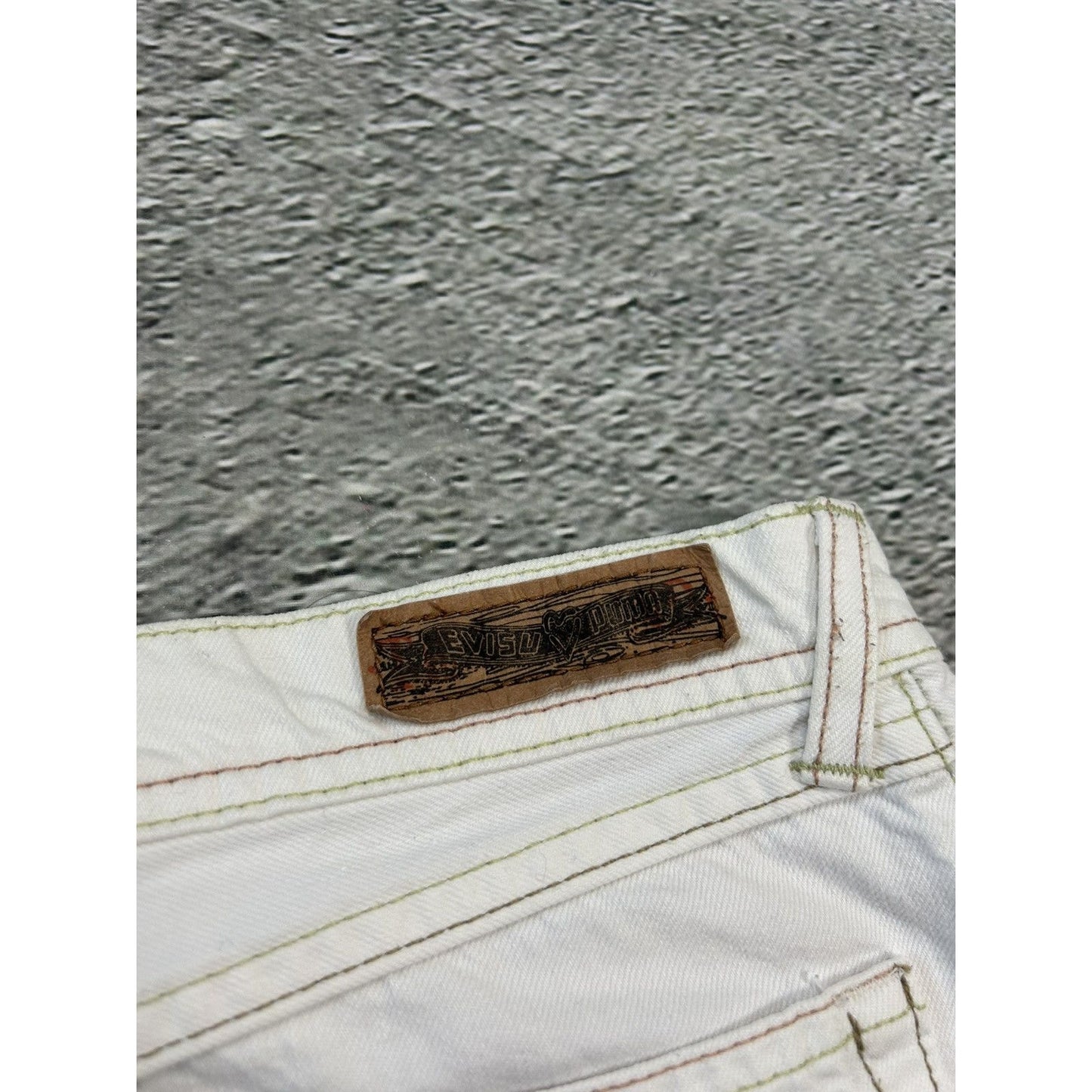 Evisu x Puma vintage white skirt mint seagulls Y2K