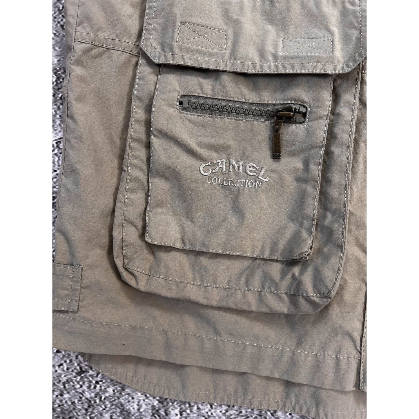 Camel Multipocket Vest Vintage 90s Beige Rare Streetwear