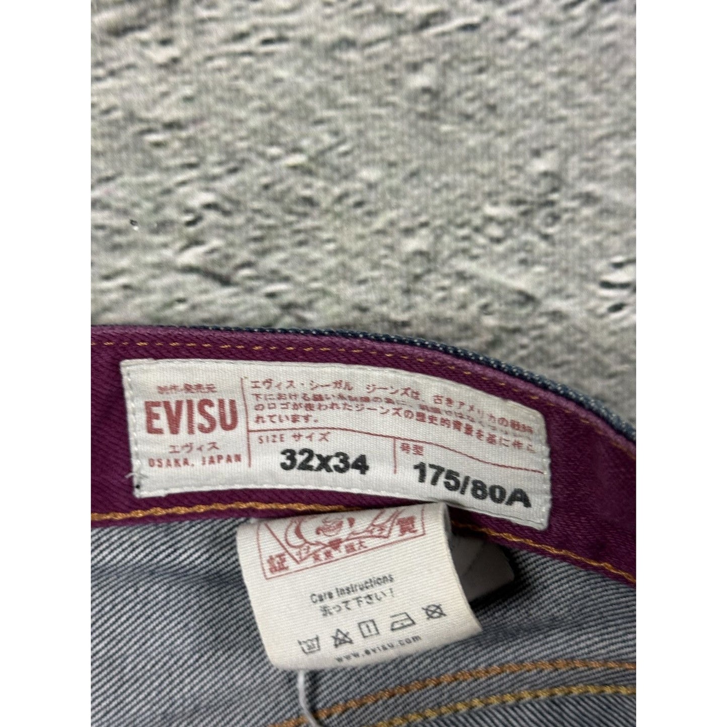Evisu jeans daicock big logo gradient purple pink purple