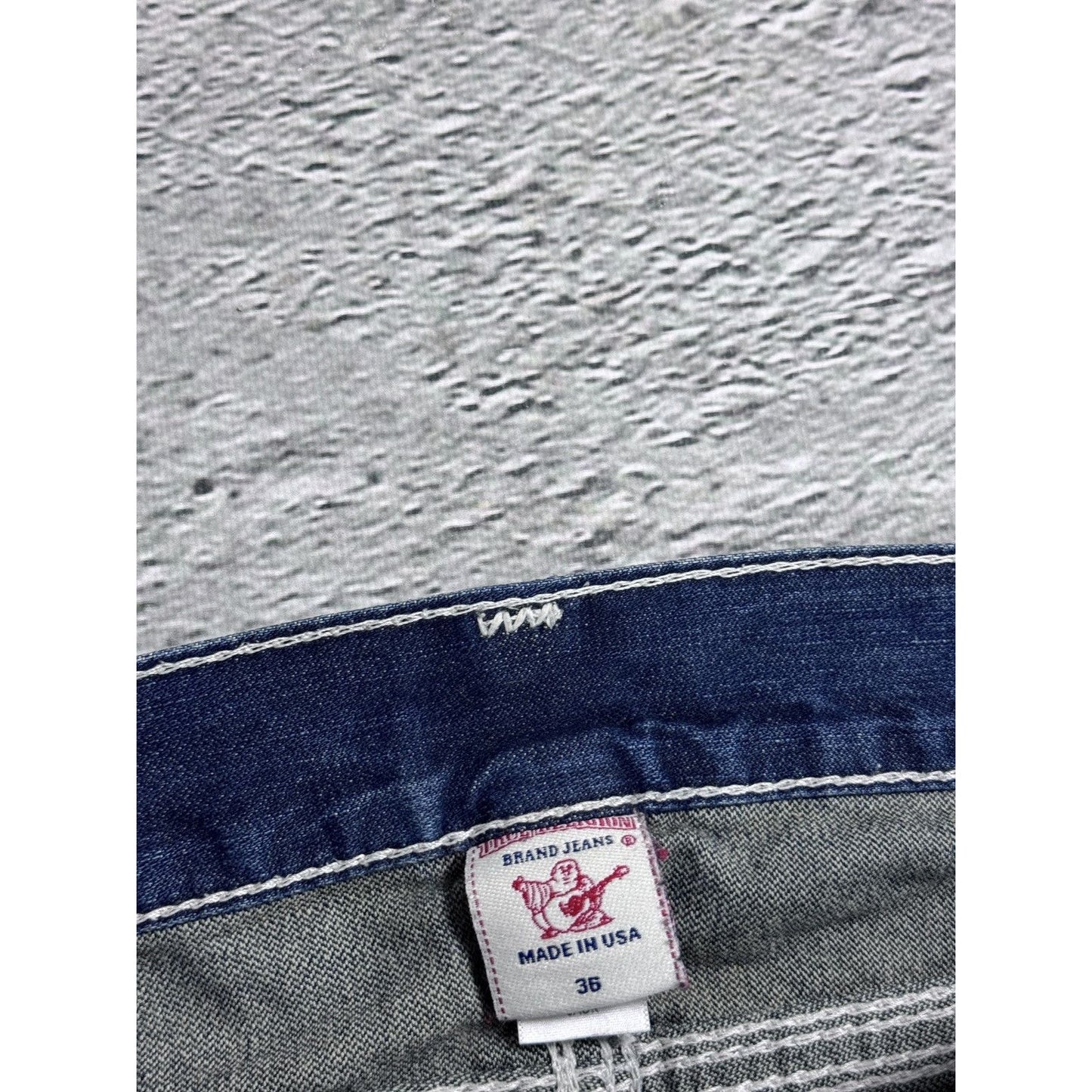 True Religion jeans vintage Jack denim pants thick stitching