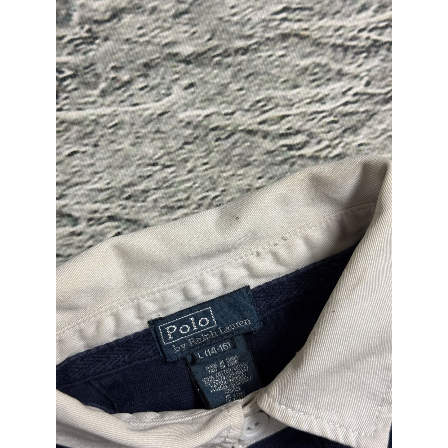 Chief Keef Polo Ralph Lauren USA longsleeve navy big logo