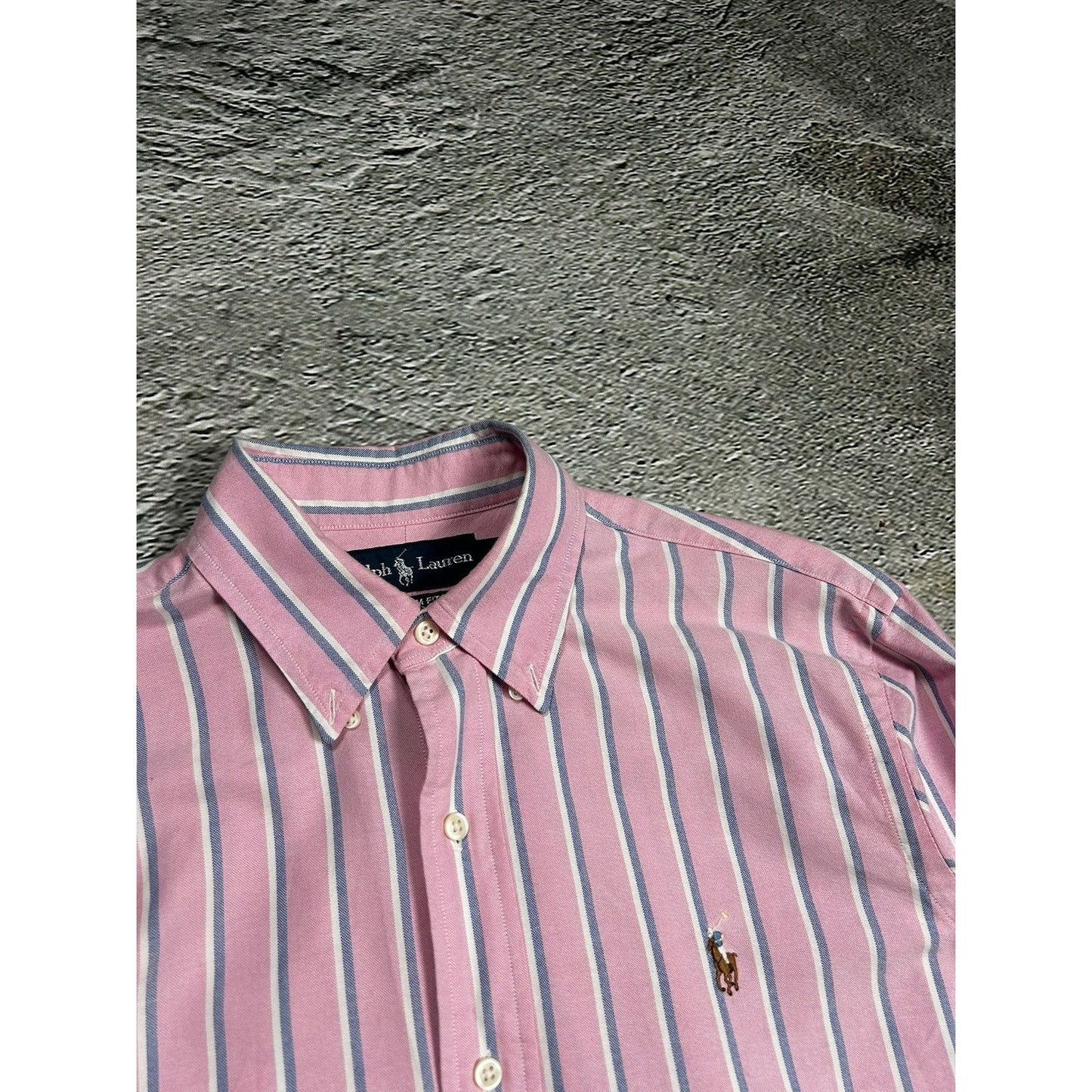 Polo Ralph Lauren pink shirt button up longsleeve striped