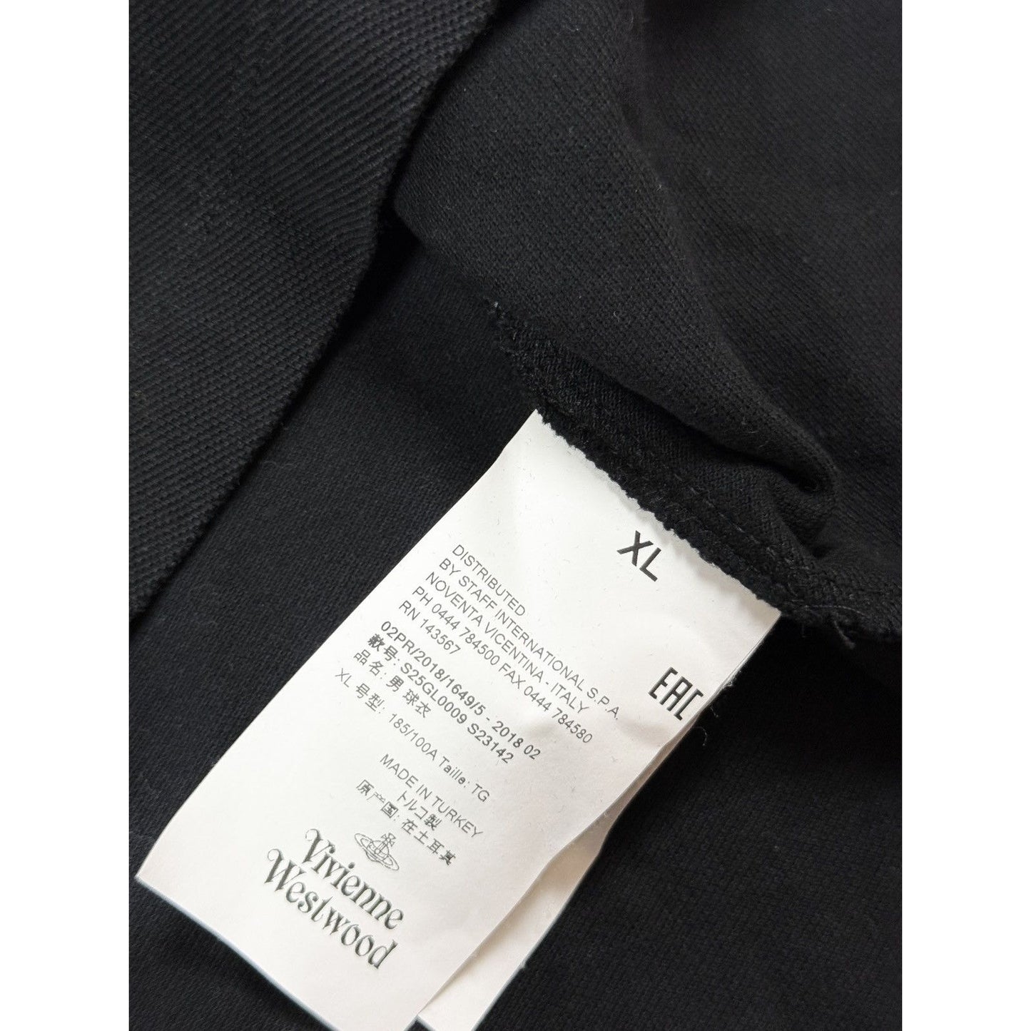 Vivienne Westwood polo t-shirt black small Orb logo