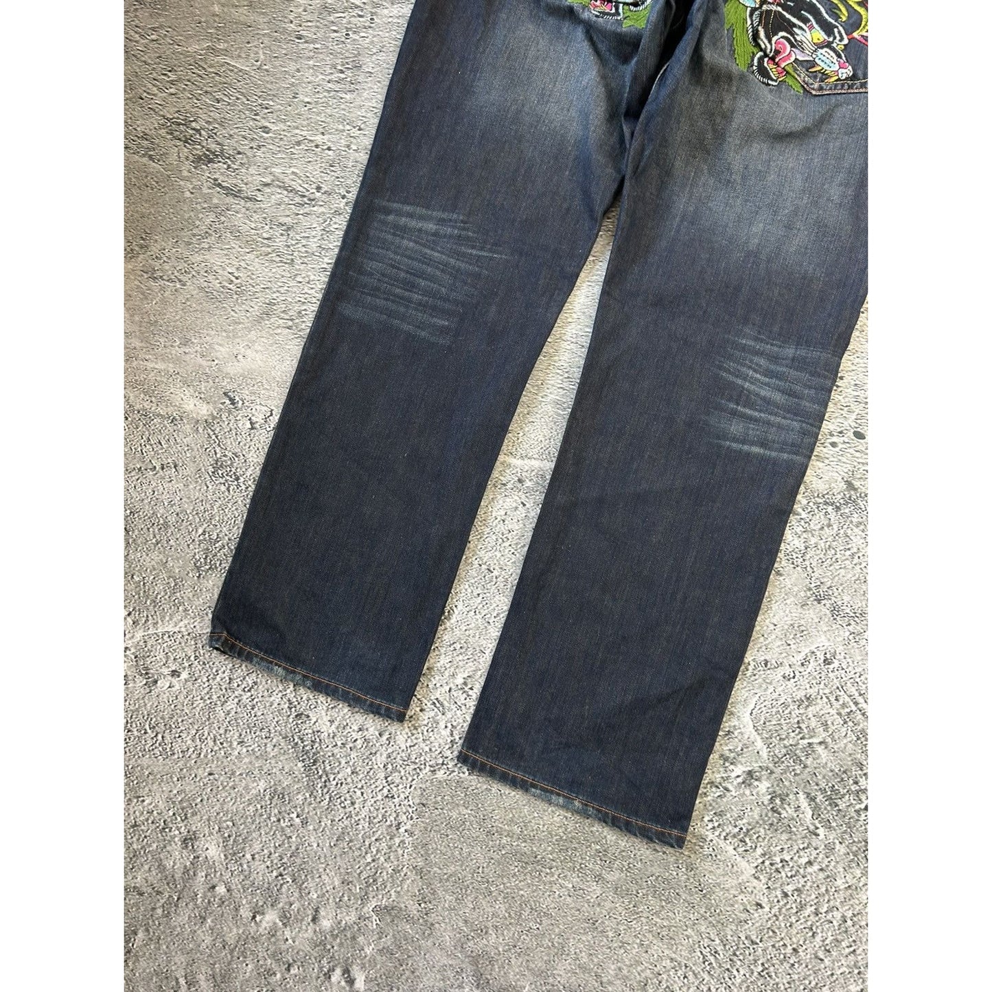Ed Hardy Christian Audigier vintage jeans big logo pants