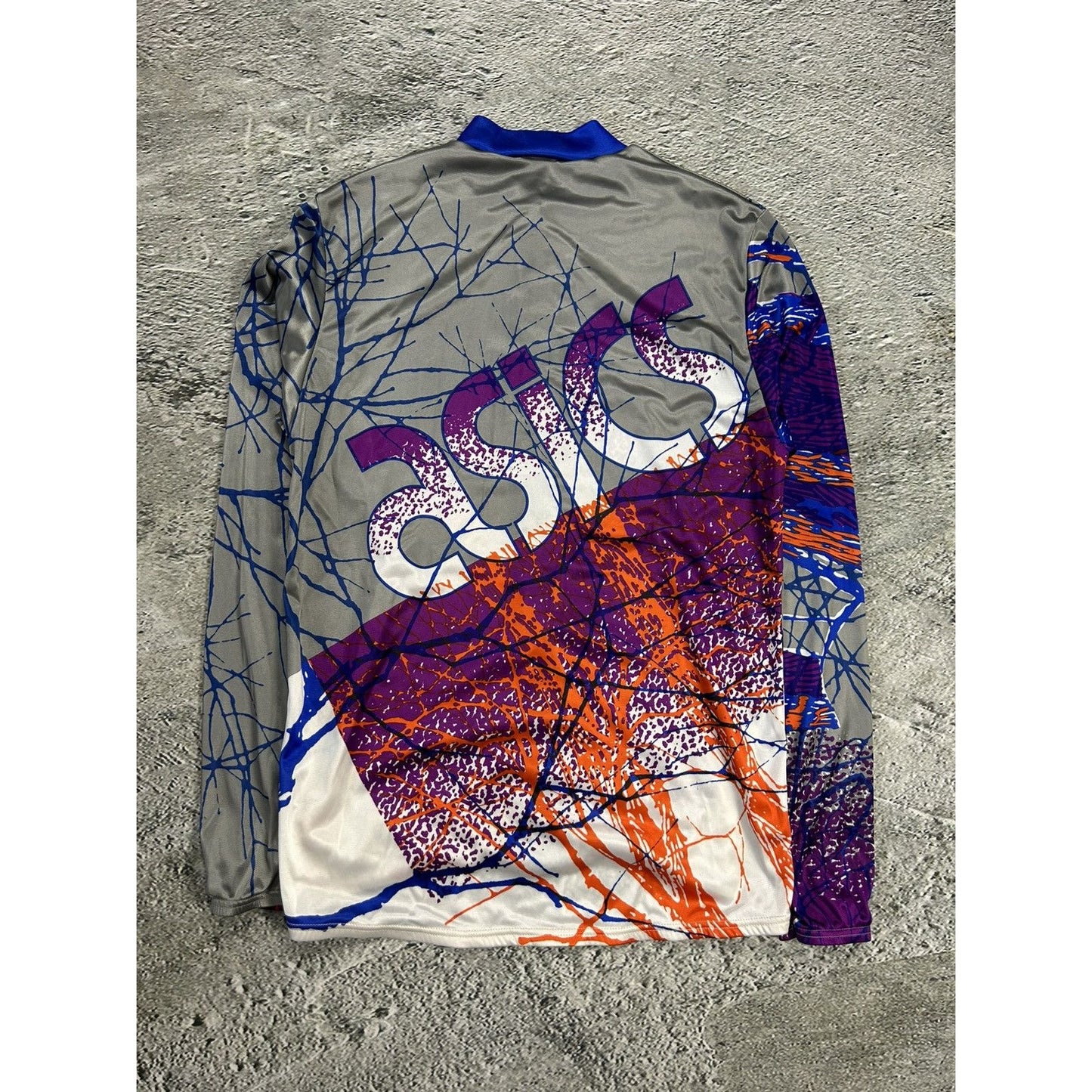 Asics vintage cycling jersey longsleeve full zip rave