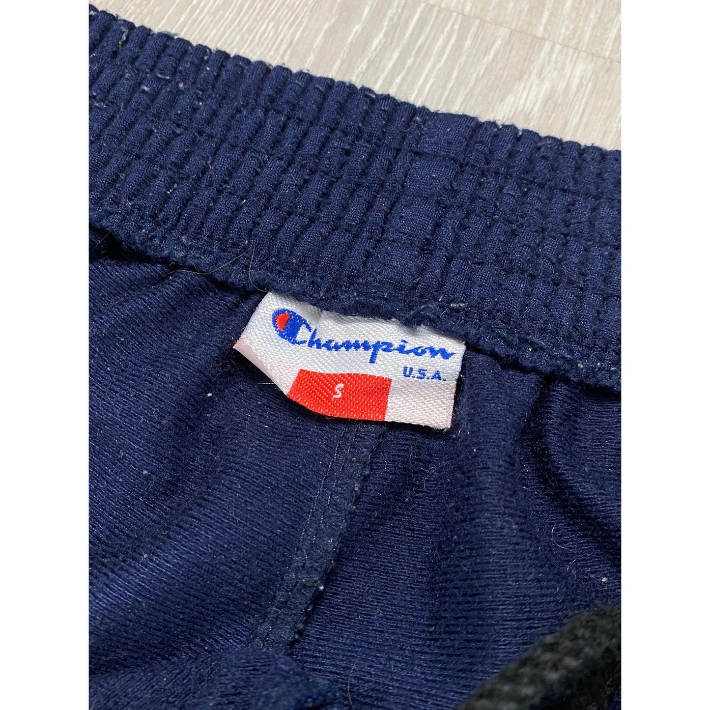 Champion USA sweat pants track side stripe vintage navy
