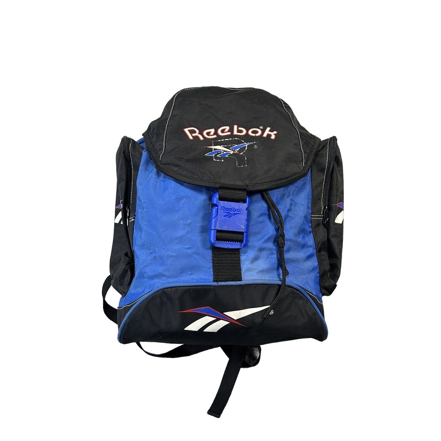 Reebok vintage backpack 90s bag black blue big logo