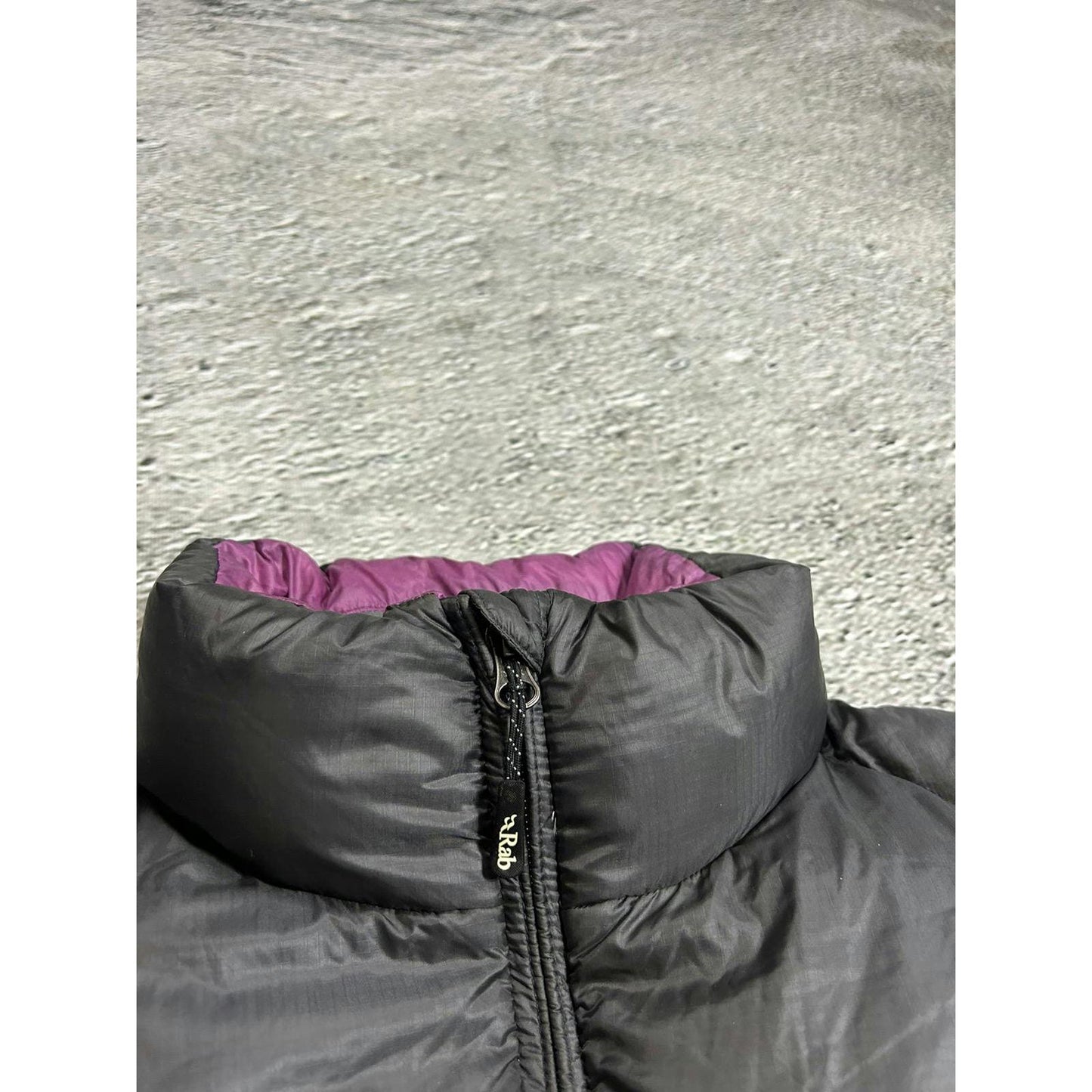 Rab puffer vest grey pink gorpcore Y2K down vintage pertex