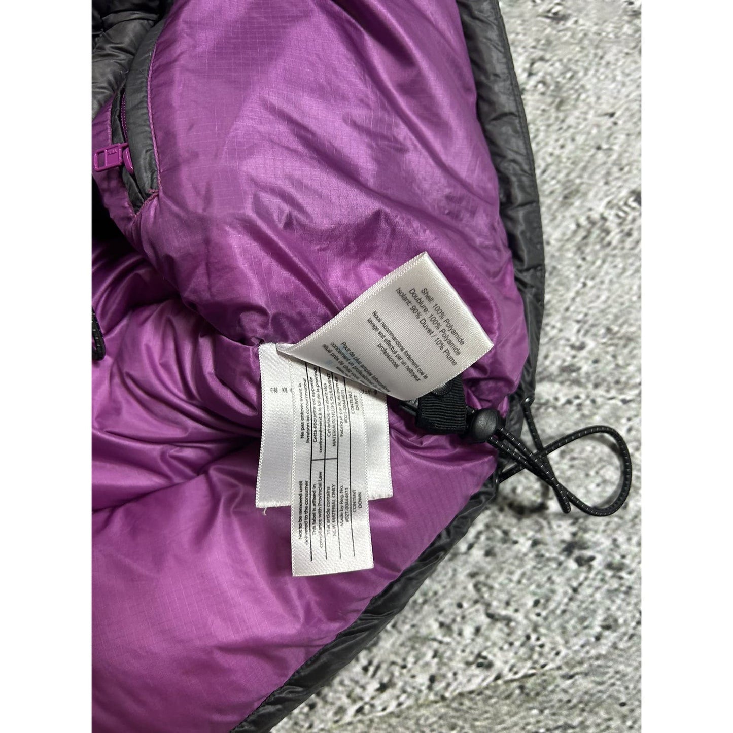 Rab puffer vest grey pink gorpcore Y2K down vintage pertex