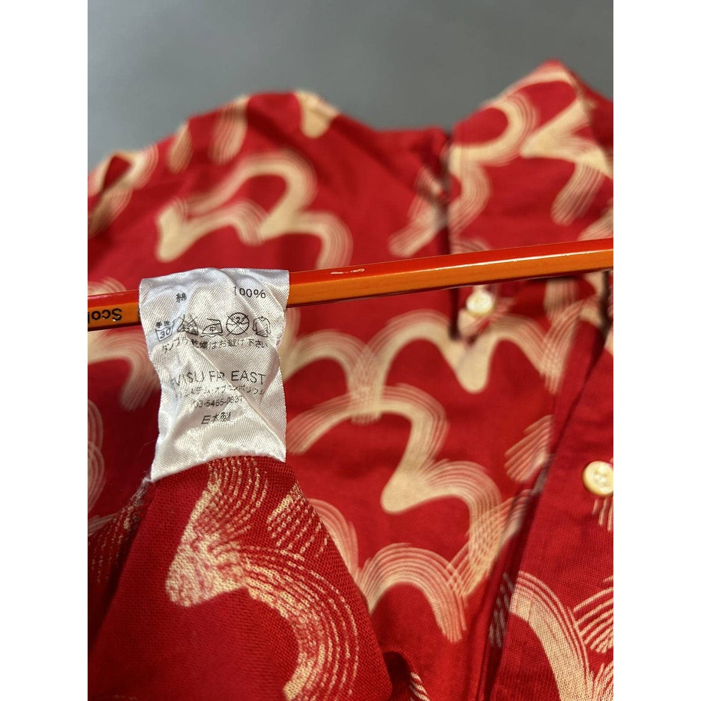 Evisu vintage multi logo long sleeve polo seagull red